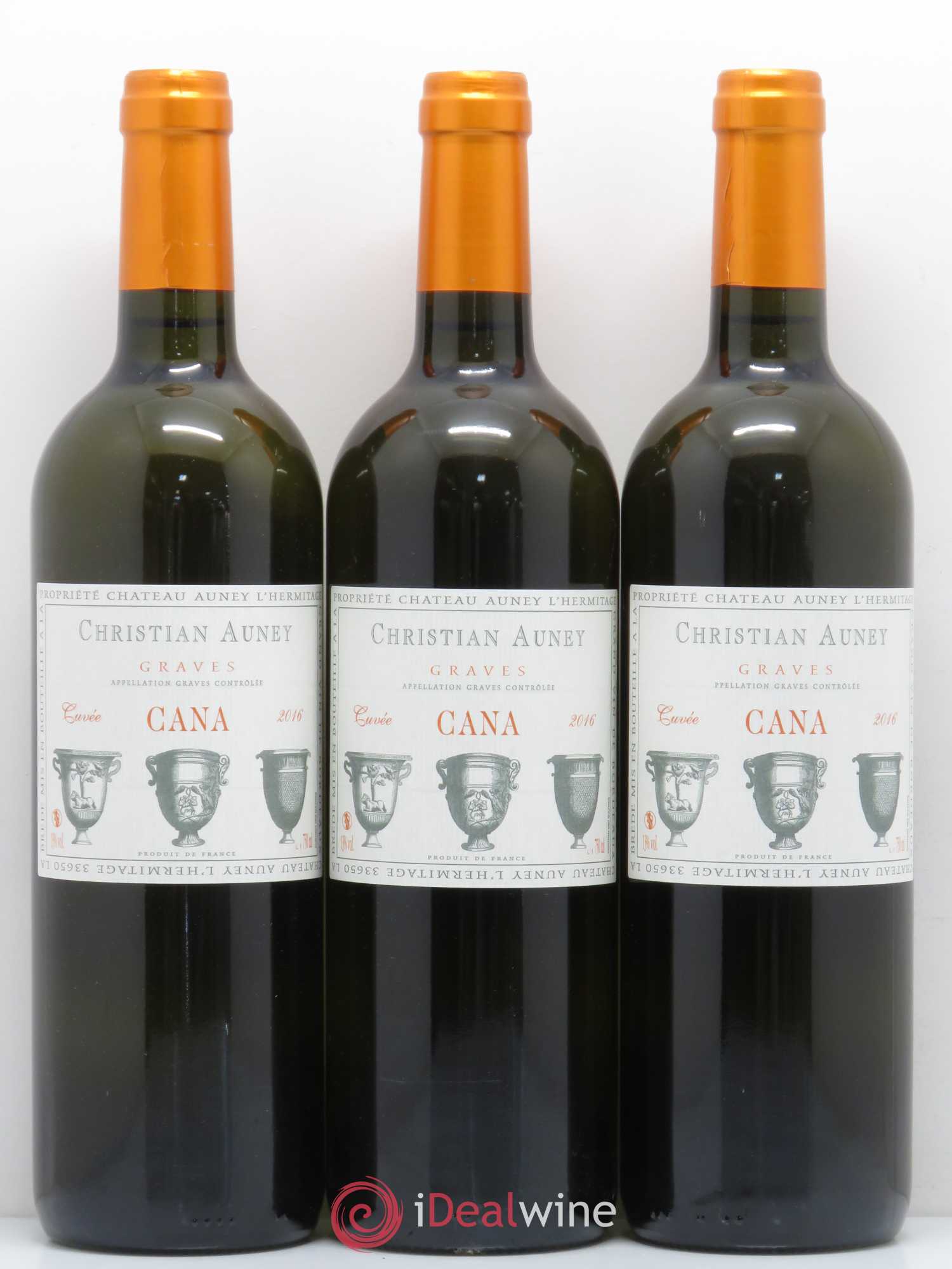 Graves Château Auney L'Hermitage Cana (sans prix de réserve) 2016 - Posten von 6 Flaschen - 2