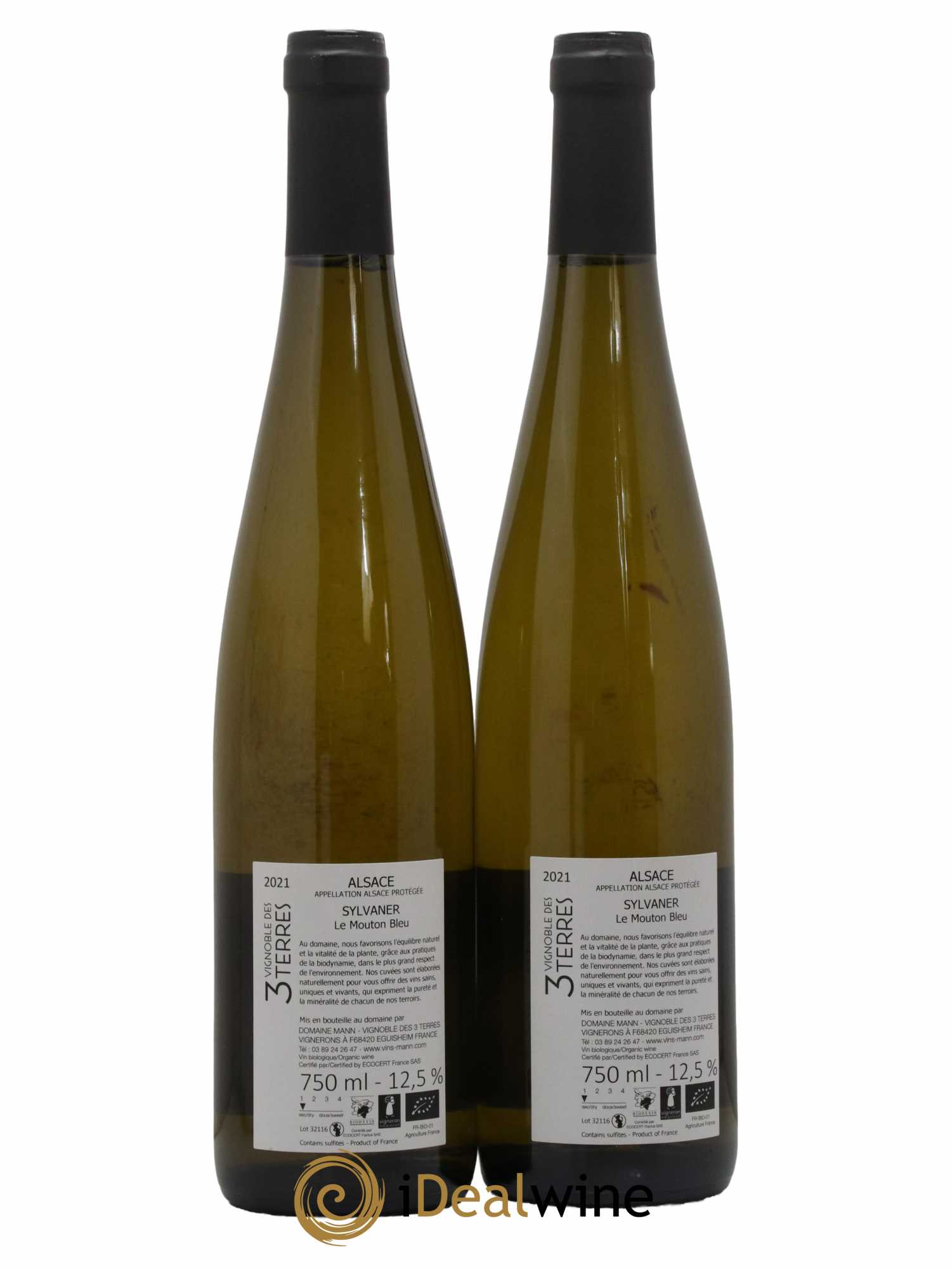 Sylvaner Vignoble Des 3 Terres  Mouton Bleu Domaine Mann 2021 - Lot de 2 bouteilles - 1