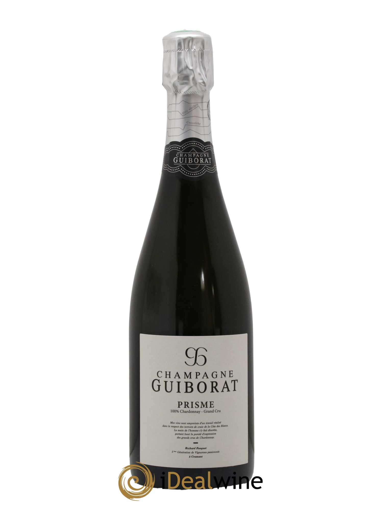 Champagne Guiborat Extra-Brut Blanc de Blancs Prisme - Lot de 1 bouteille - 0