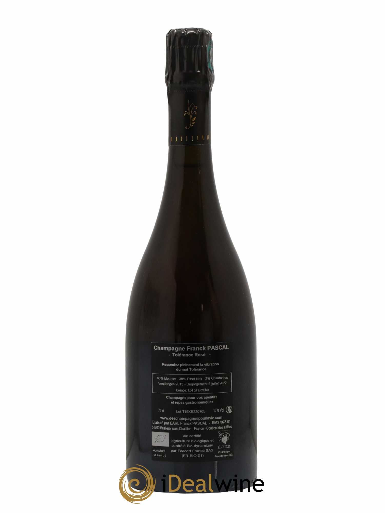Tolérance Brut Franck Pascal 2015 - Lot de 1 bouteille - 1