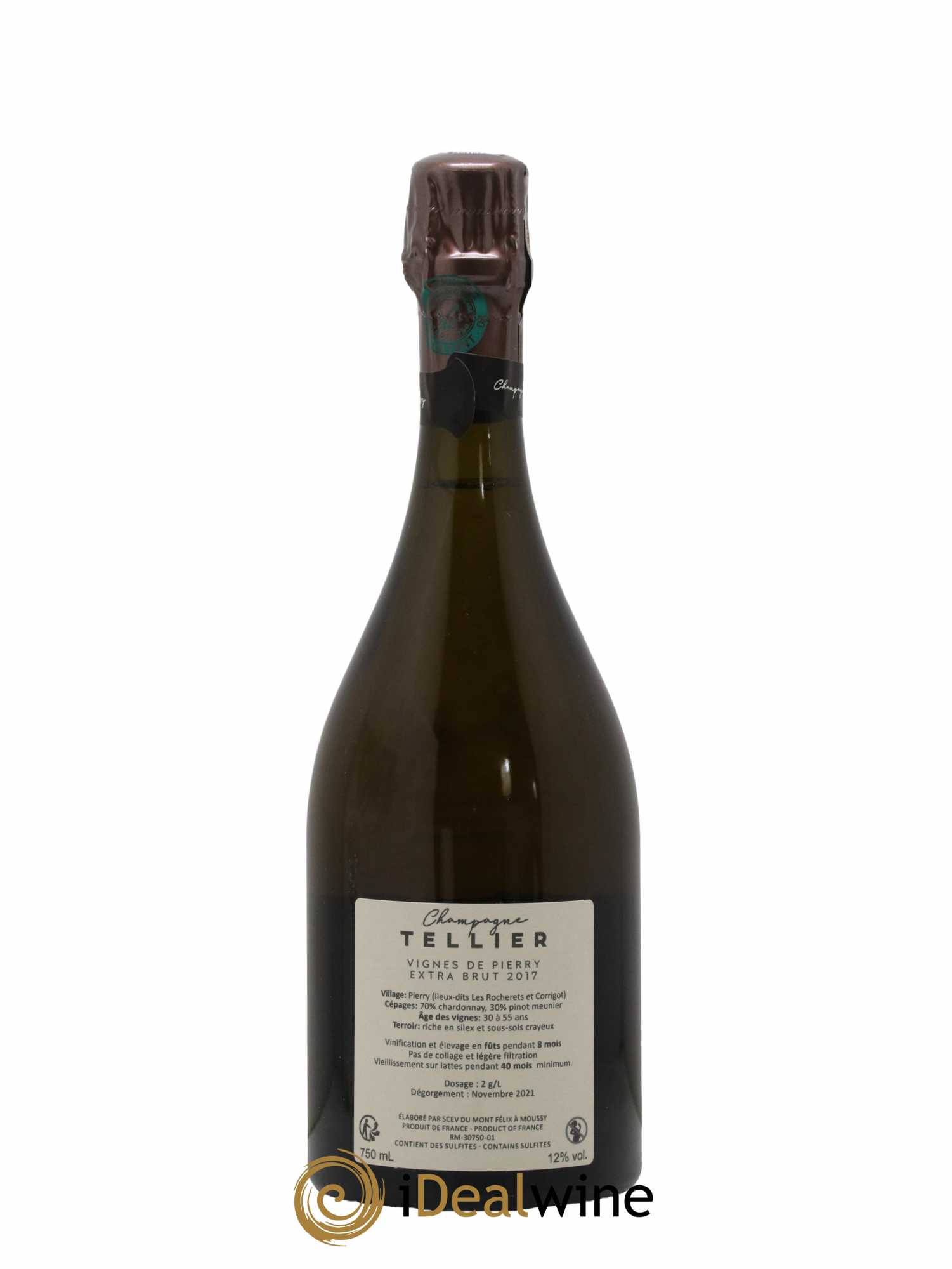 Vignes de Pierry 1er Cru Extra-Brut Tellier 2017 - Lot de 1 bouteille - 1