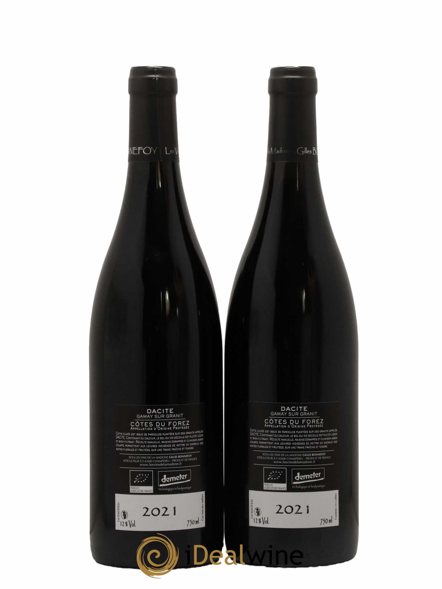 Vin de France Cotes Du Forez Les Vins de la Madone Dacite Gilles Bonnefoy 2021 - Lot de 2 bouteilles - 1