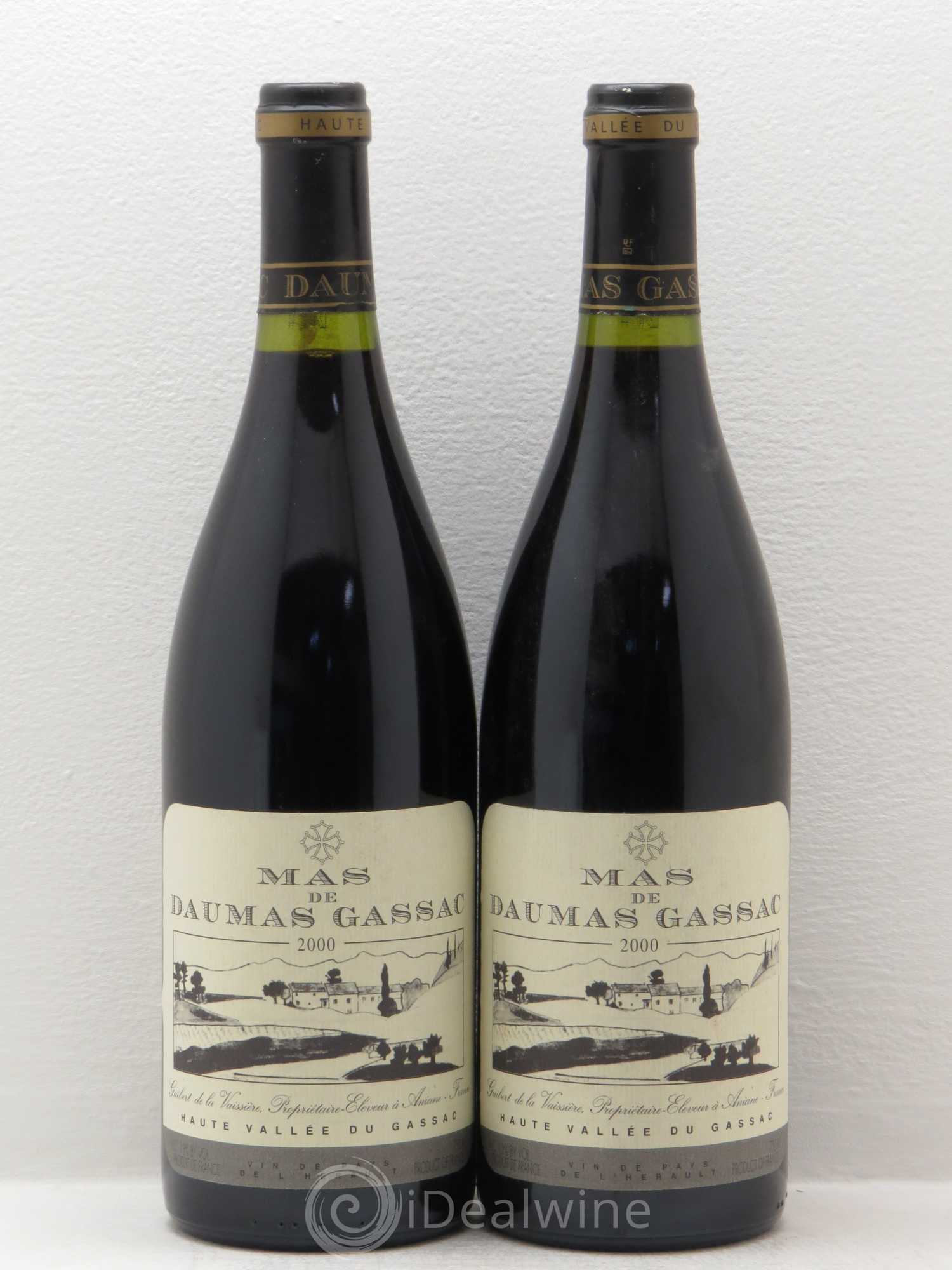 Saint-Guilhem-le-Désert - Cité d'Aniane Mas Daumas Gassac Famille Guibert de La Vaissière 2000 - Lot de 2 bouteilles - 0