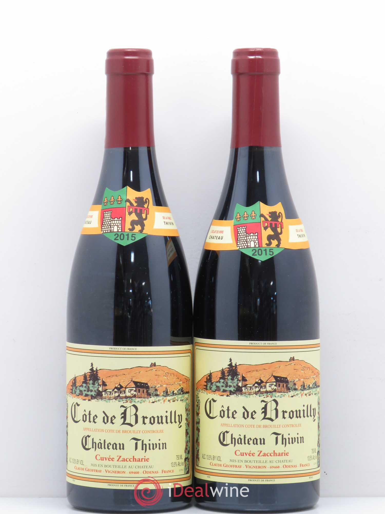 Côte de Brouilly Cuvée Zaccharie Château Thivin 2015 - Lot de 2 bouteilles - 0