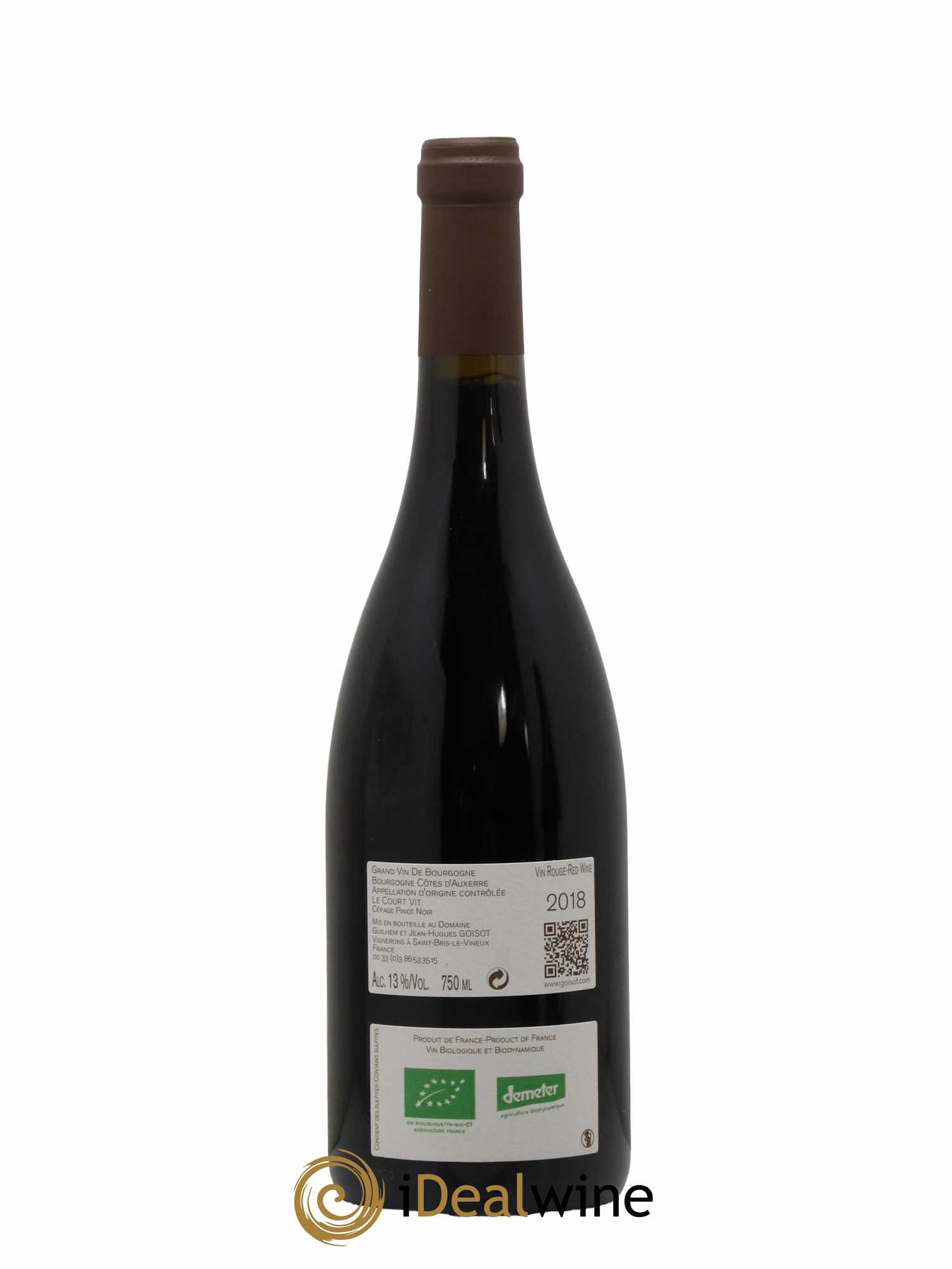 Bourgogne Côtes d'Auxerre Le Court Vit Goisot  2018 - Posten von 1 Flasche - 1