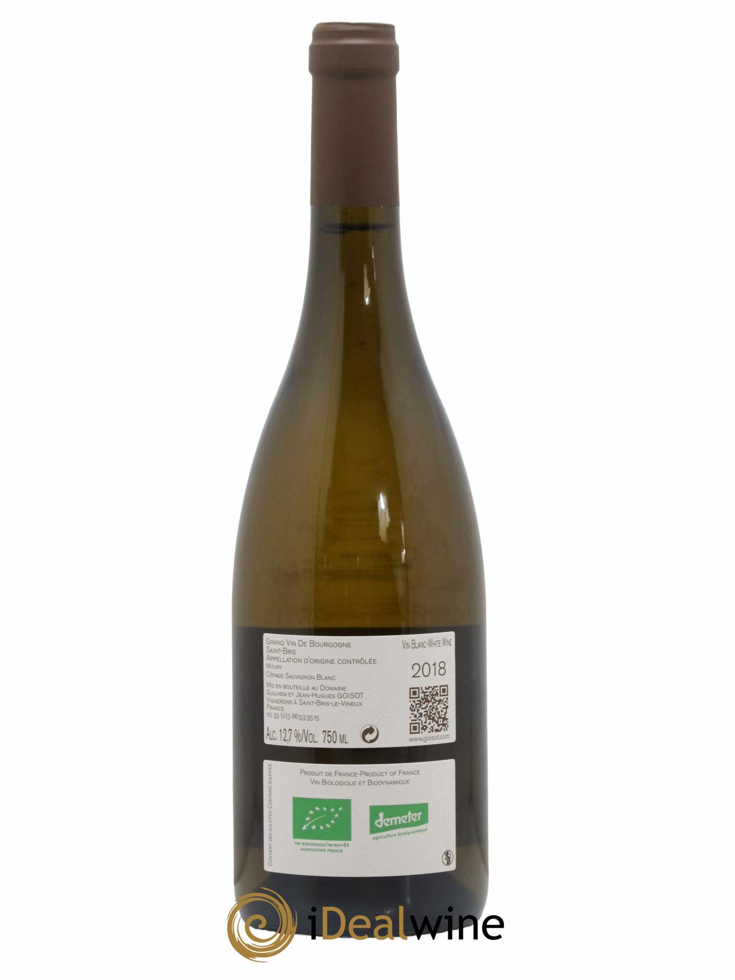Bourgogne Saint-Bris Moury Goisot  2018 - Lot de 1 bouteille - 1