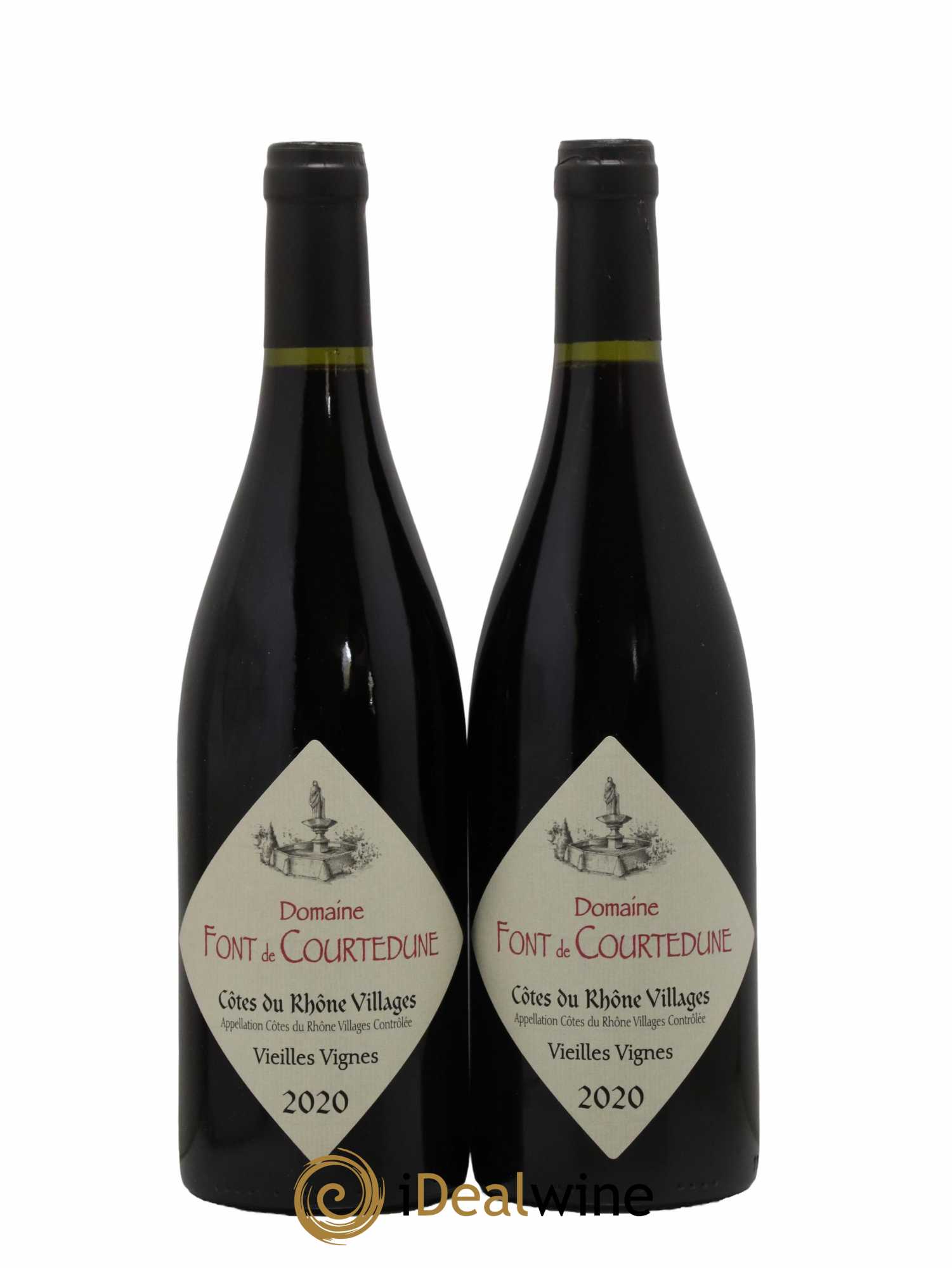 Côtes-du-Rhône Vieilles Vignes Villages Domaine Font De Courtedune 2020 - Lot de 2 bouteilles - 0