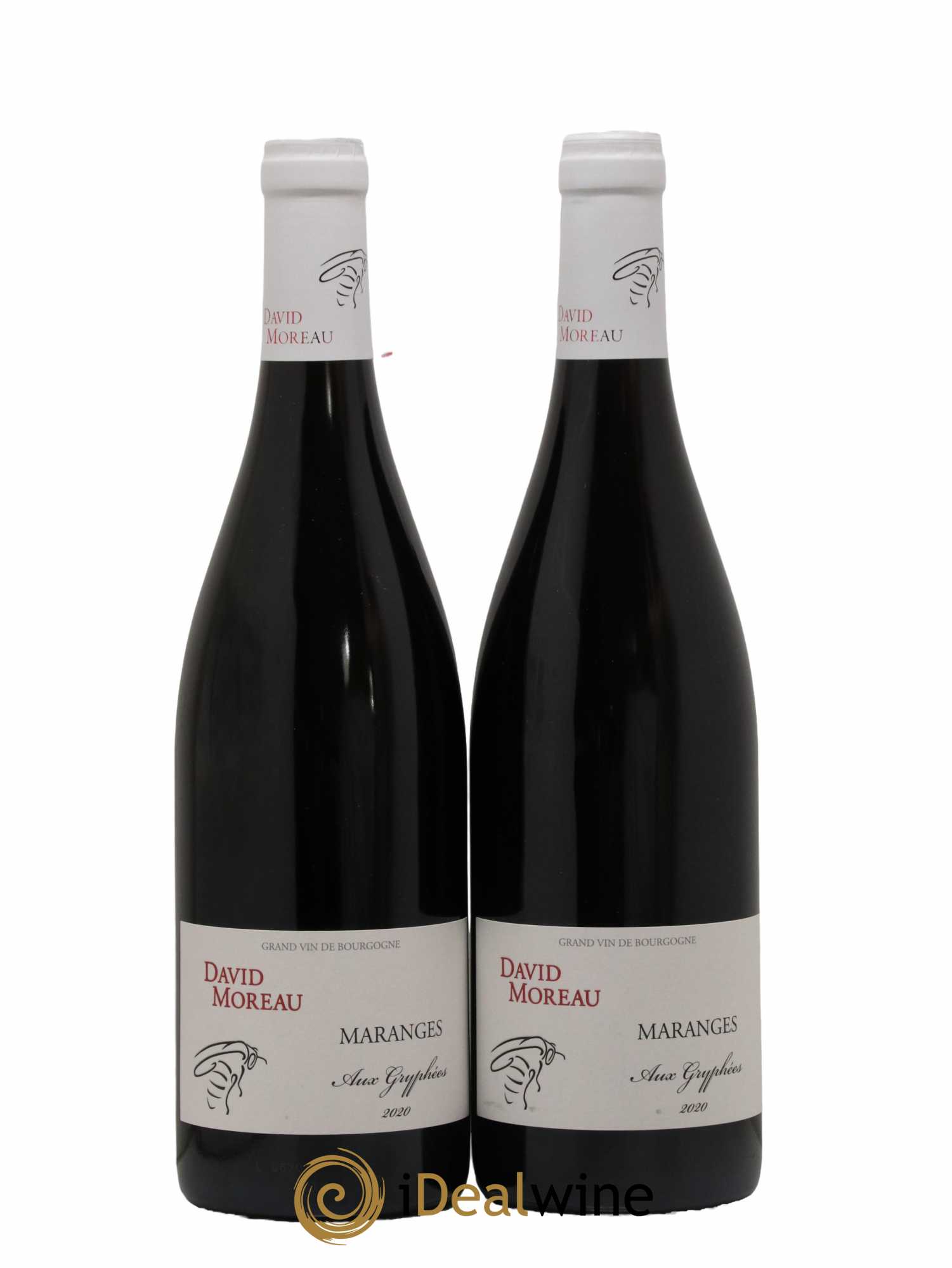 Maranges Aux Gryphées David Moreau 2020 - Lot de 2 bouteilles - 0
