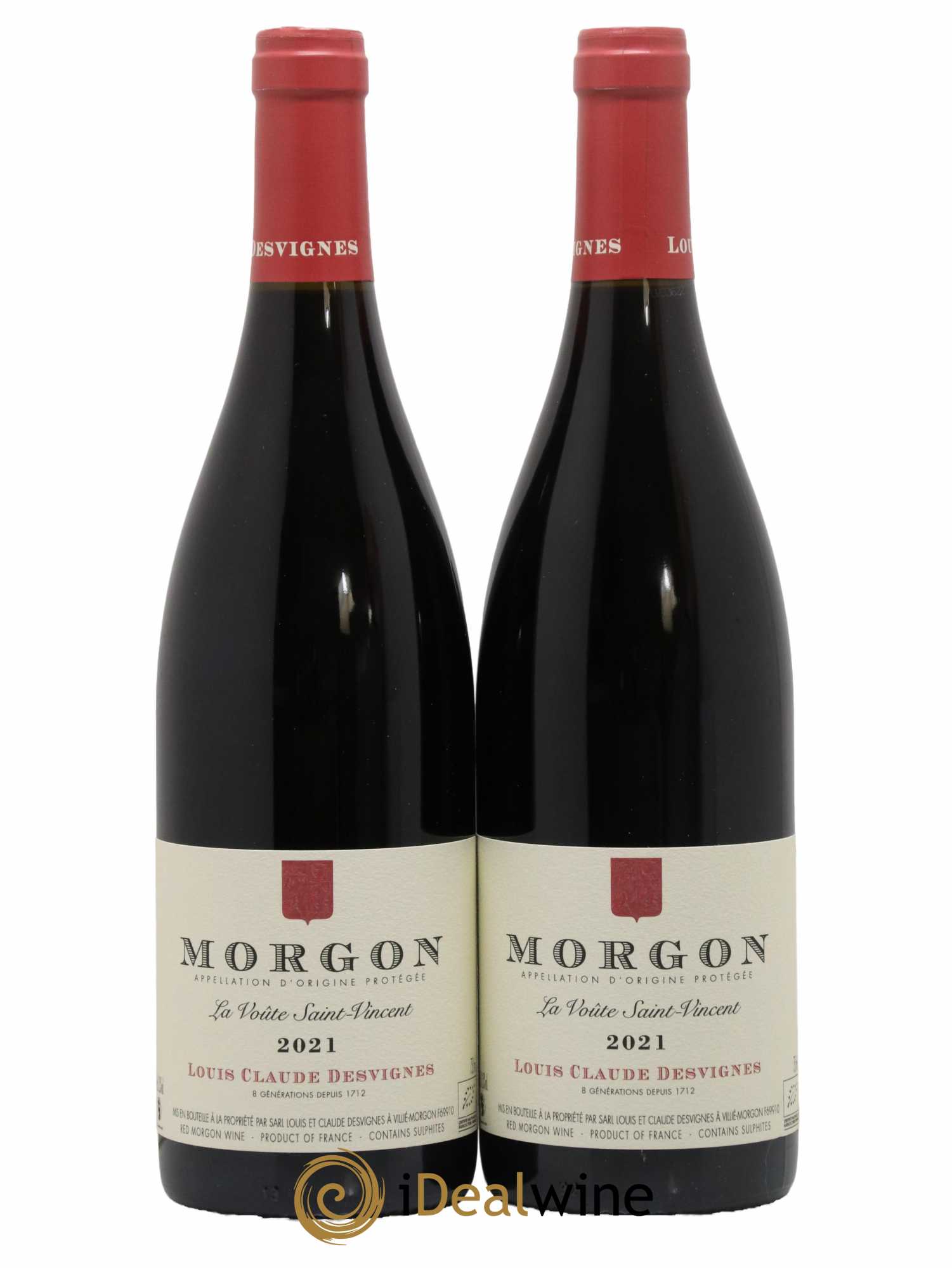 Morgon La Voûte Saint Vincent Louis-Claude Desvignes 2021 - Lot de 2 bouteilles - 0