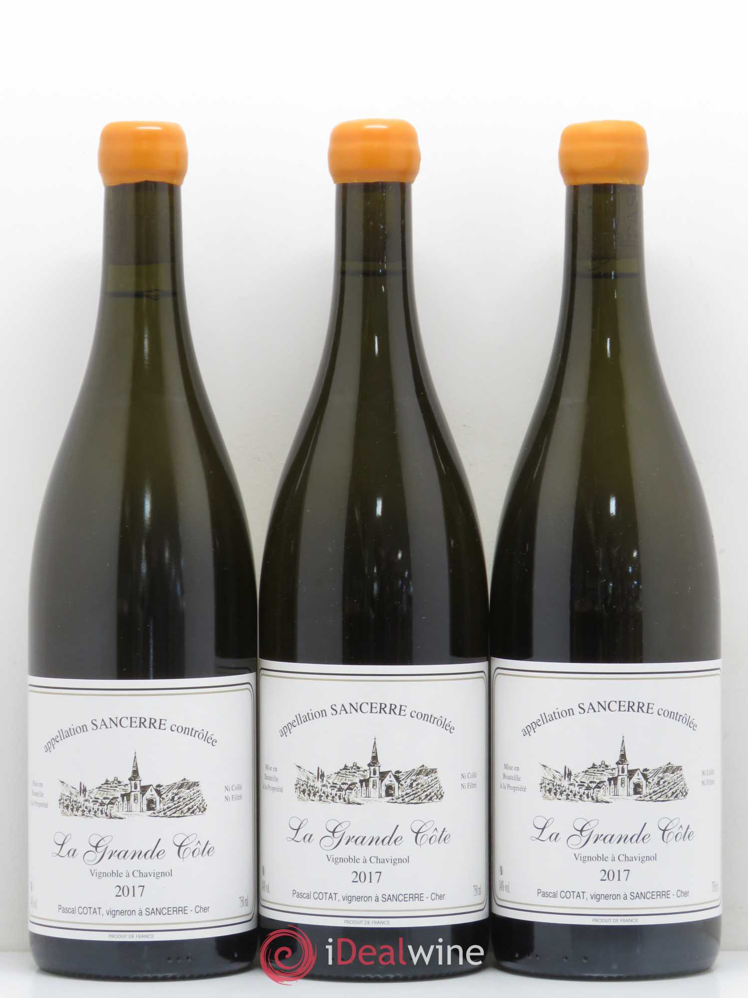Sancerre La Grande Côte Pascal Cotat (sans prix de réserve) 2017 - Lot de 3 bouteilles - 0