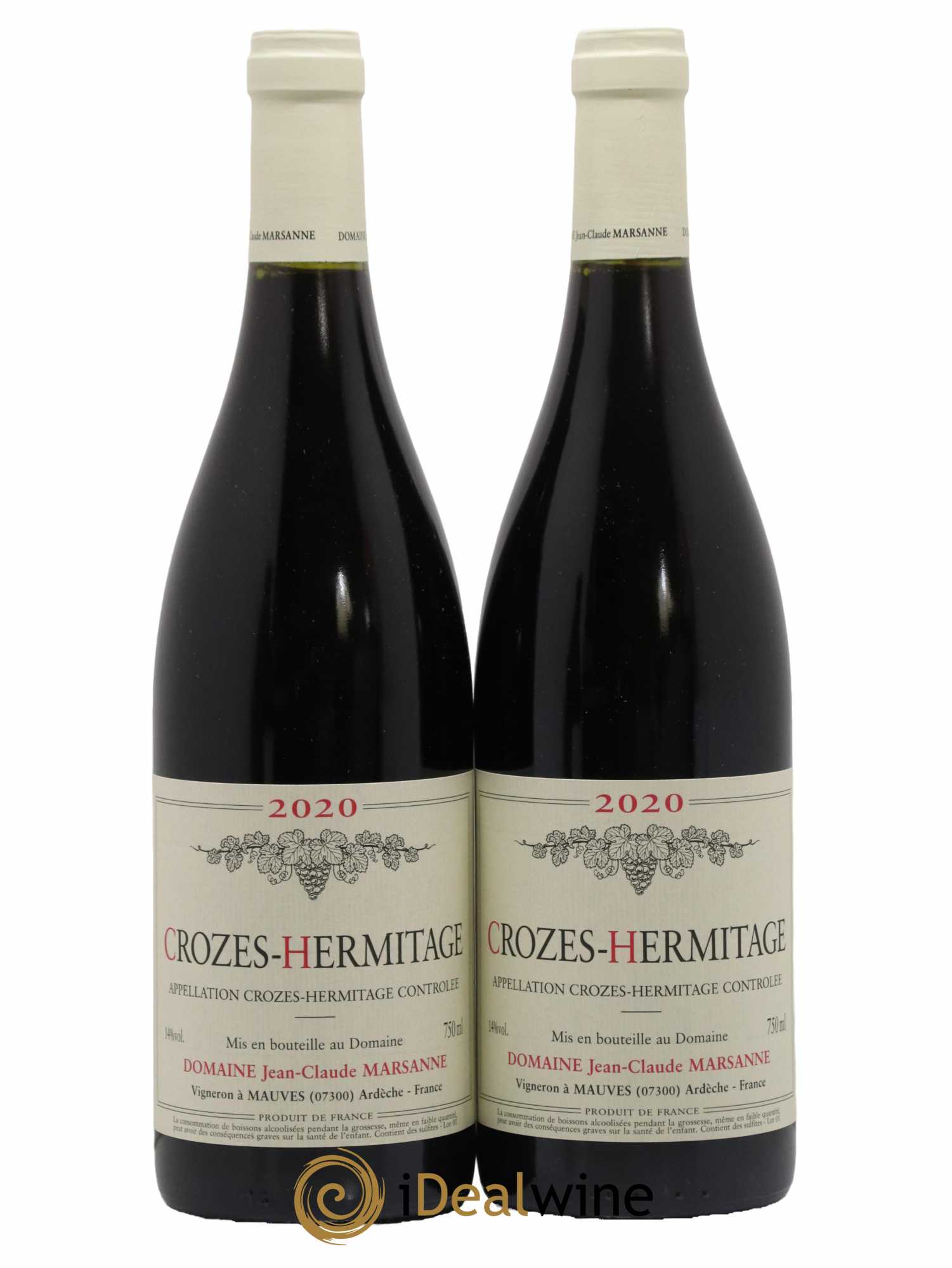 Crozes-Hermitage Jean-Claude Marsanne (Domaine) 2020 - Lot de 2 bouteilles - 0