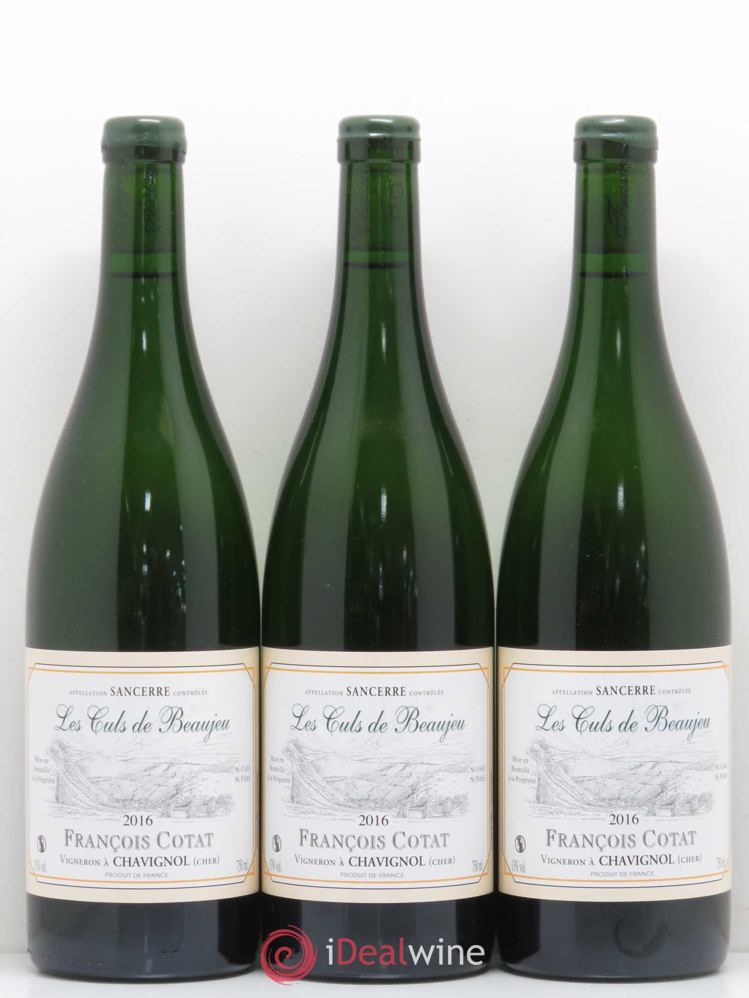Sancerre Les Culs de Beaujeu François Cotat 2016 - Lot de 3 bouteilles - 0
