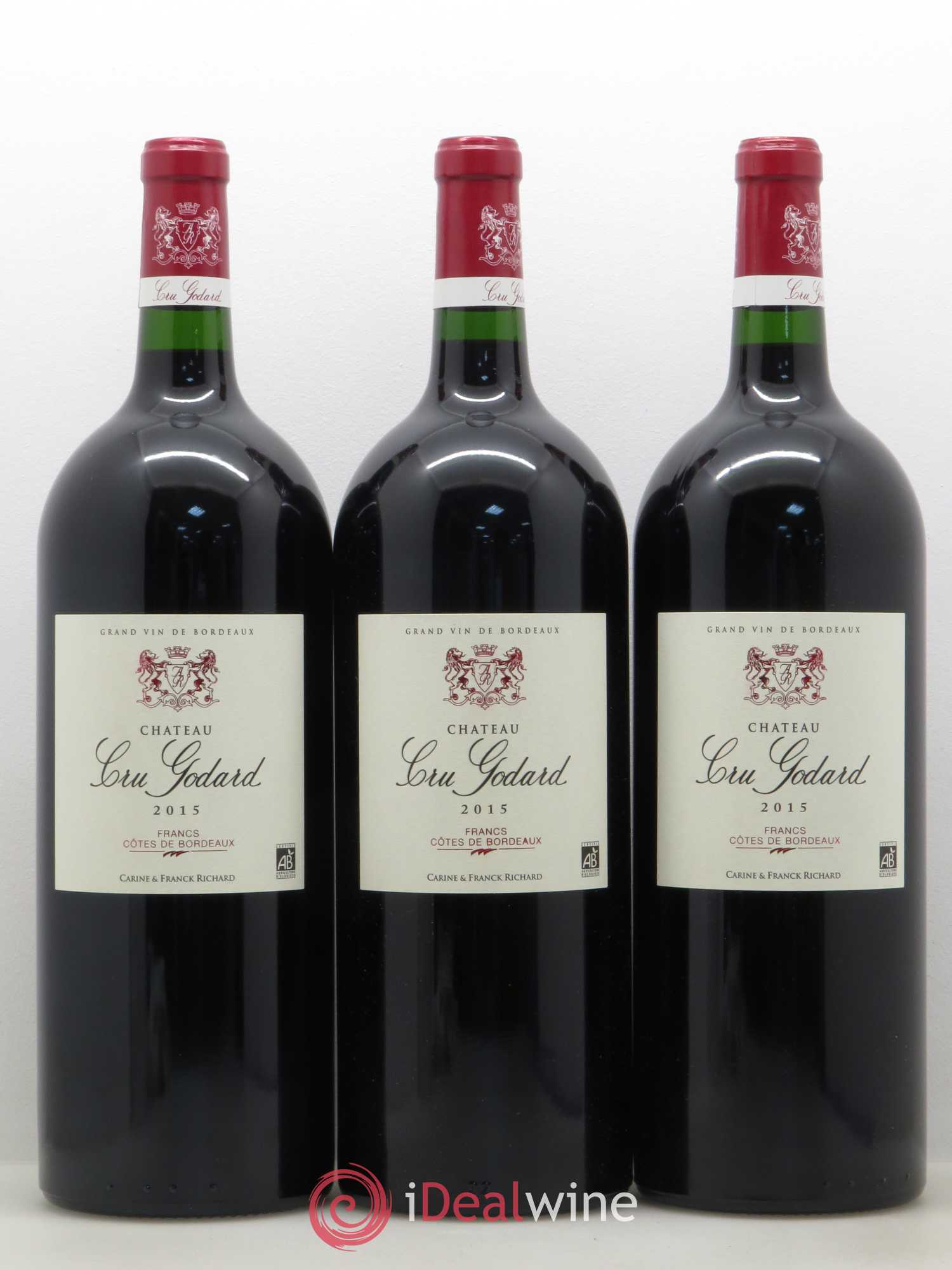 Côtes de Francs Château Cru Godard (sans prix de réserve) 2015 - Posten von 3 Magnum - 0