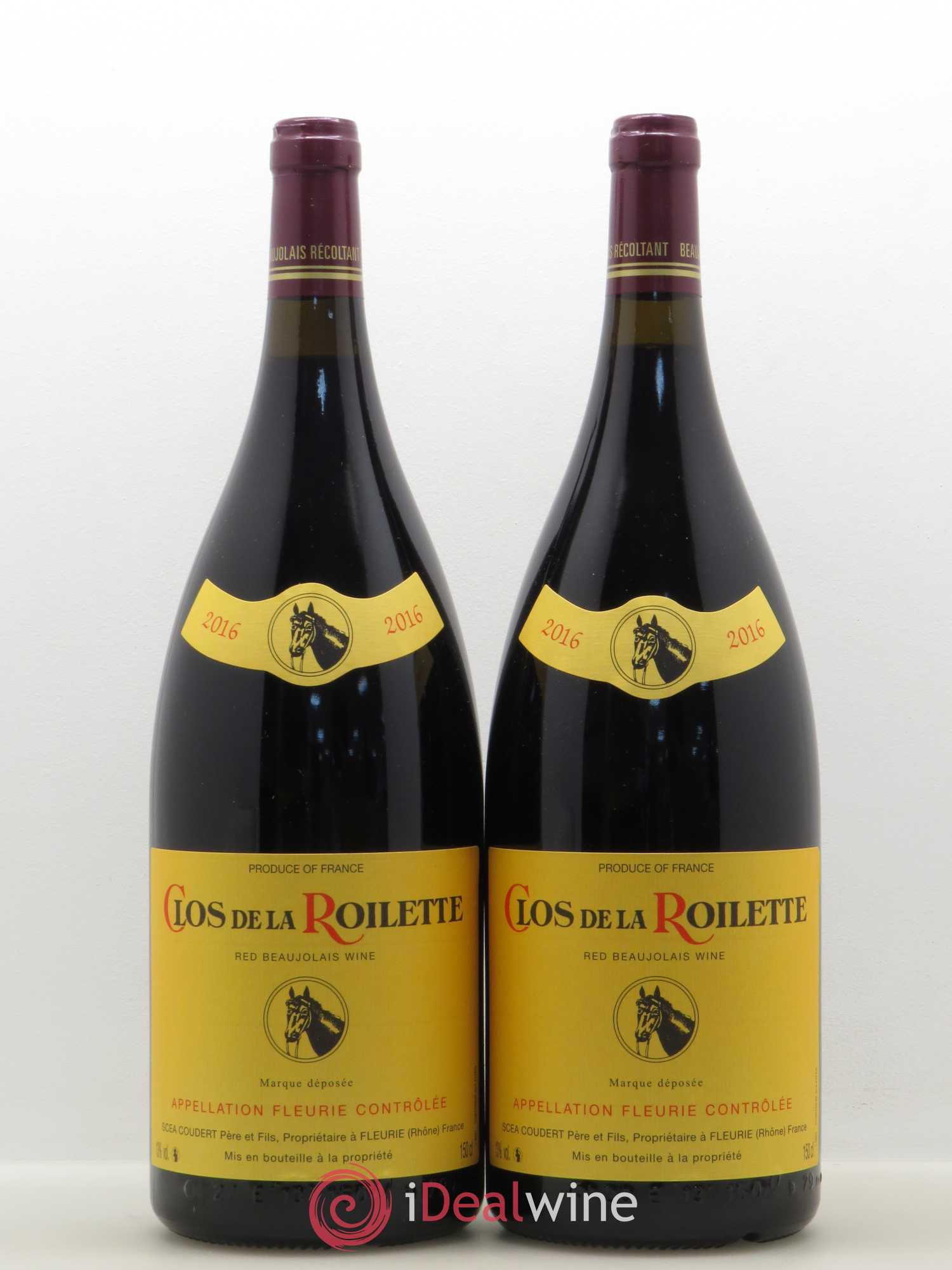 Fleurie Clos de la Roilette (sans prix de réserve) 2016 - Posten von 2 Magnum - 0