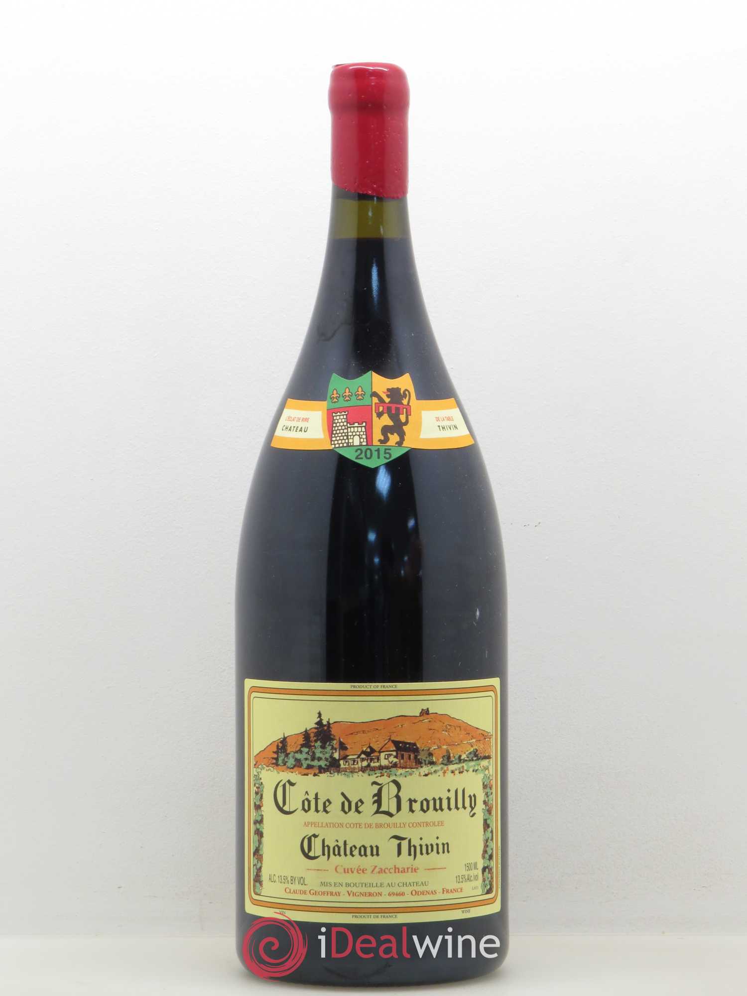 Côte de Brouilly Cuvée Zaccharie Château Thivin 2015 - Lot de 1 magnum - 0
