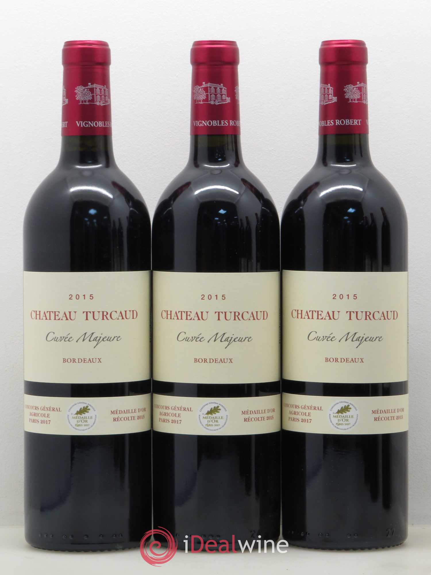Bordeaux Château Turcaud Cuvee Majeure (sans prix de réserve) 2015 - Posten von 6 Flaschen - 1