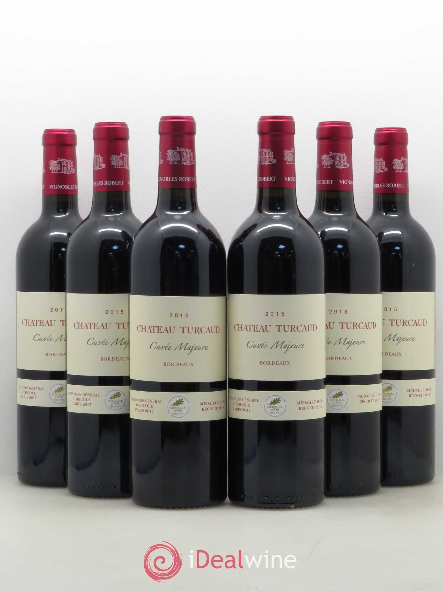 Bordeaux Château Turcaud Cuvee Majeure (sans prix de réserve) 2015 - Posten von 6 Flaschen - 0