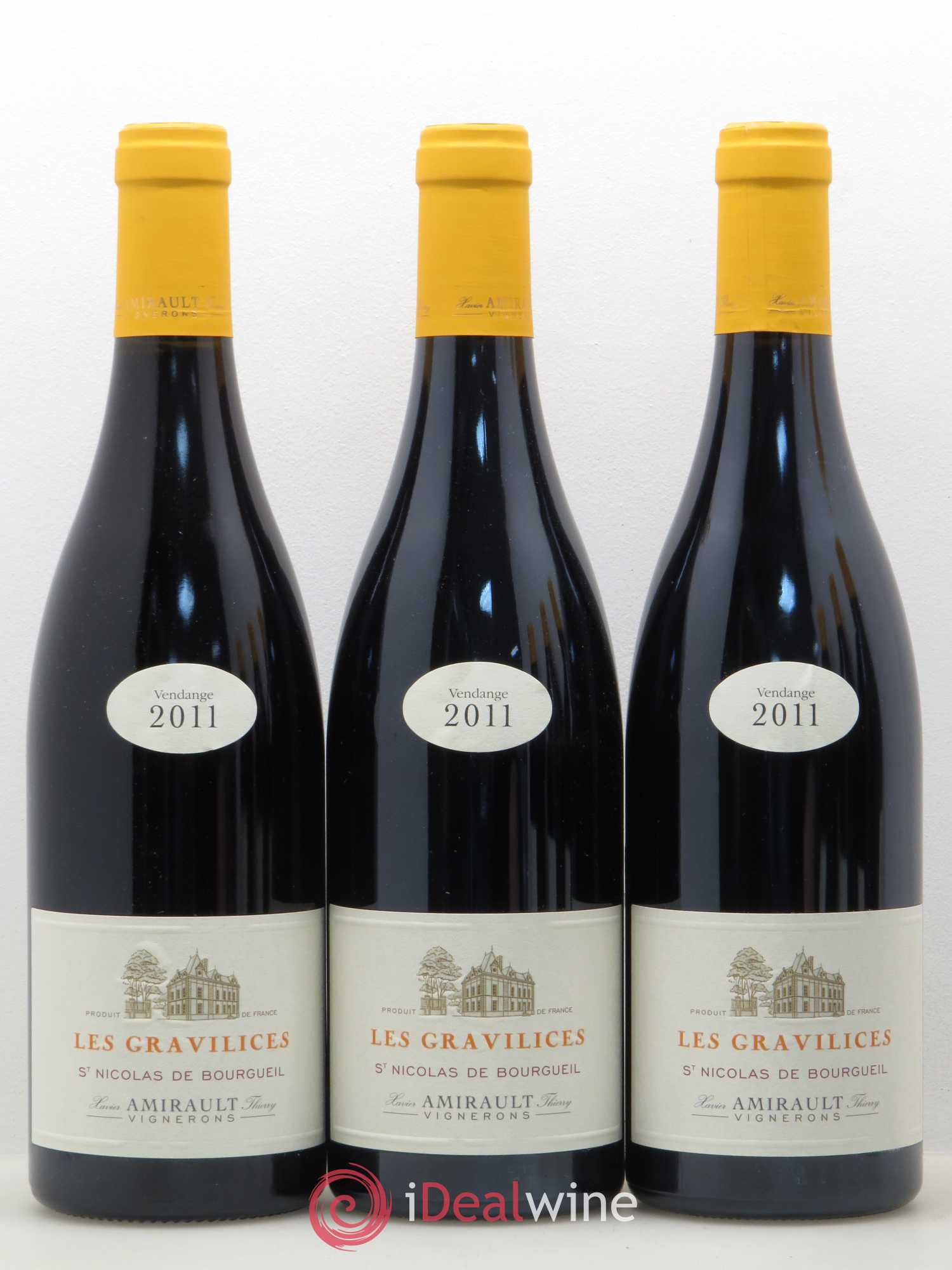 Saint-Nicolas de Bourgueil Les Gravilices Agnès et Xavier Amirault (sans prix de réserve) 2011 - Lot de 6 bouteilles - 1