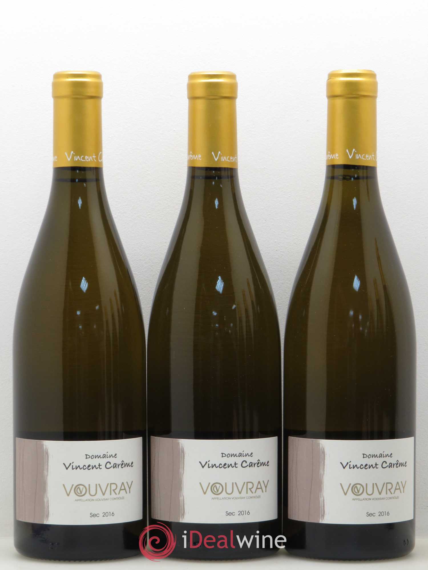 Vouvray Sec Domaine Vincent Carême (sans prix de réserve) 2016 - Lot de 6 bouteilles - 1