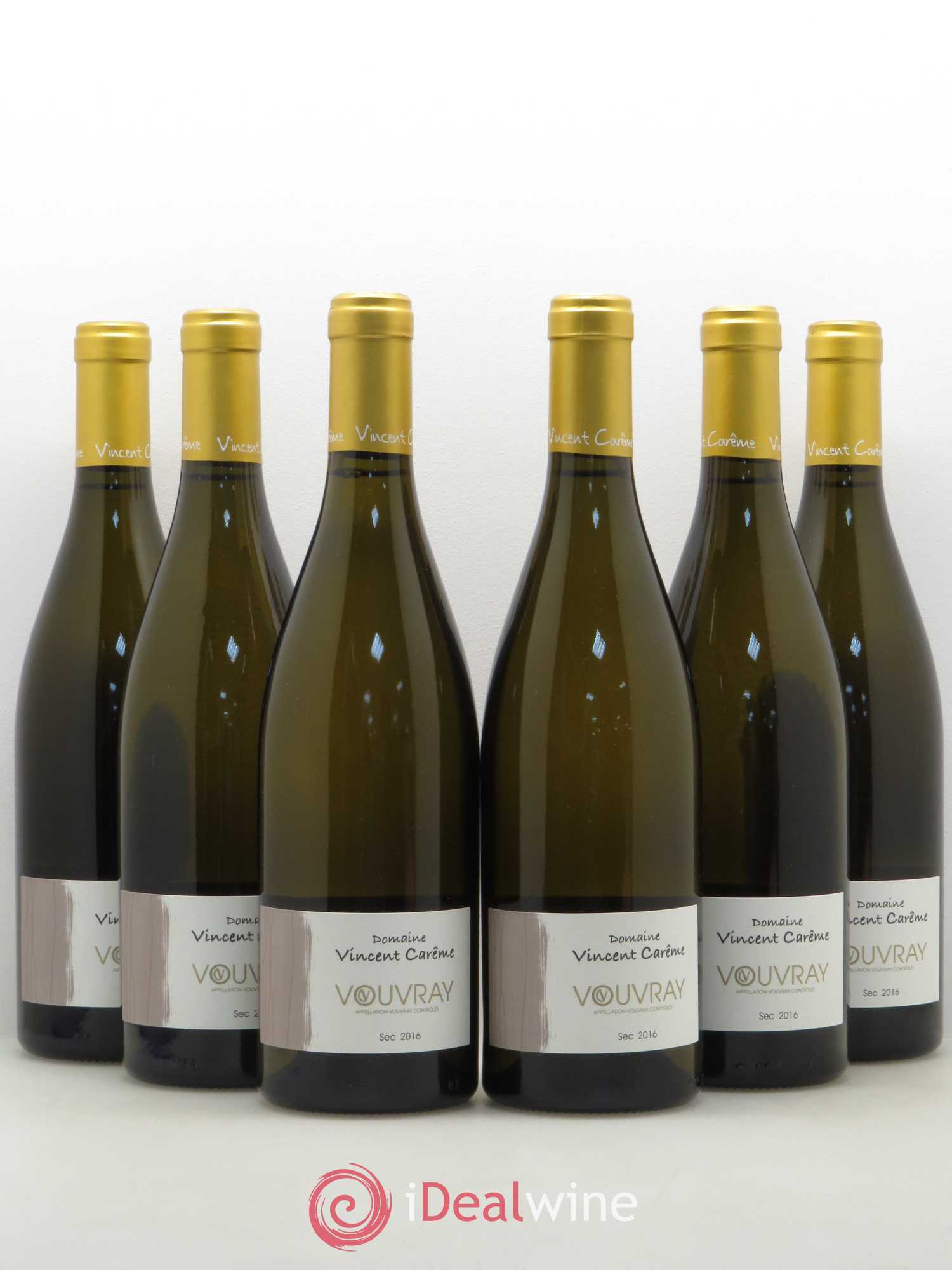Vouvray Sec Domaine Vincent Carême (sans prix de réserve) 2016 - Lot de 6 bouteilles - 0