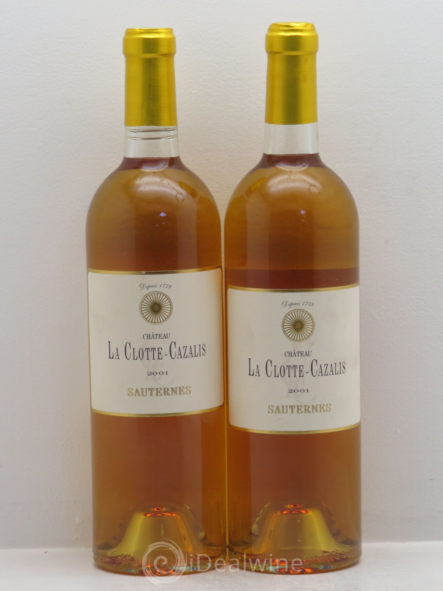 Château La Clotte-Cazalis 2001 - Lotto di 2 bottiglie - 0