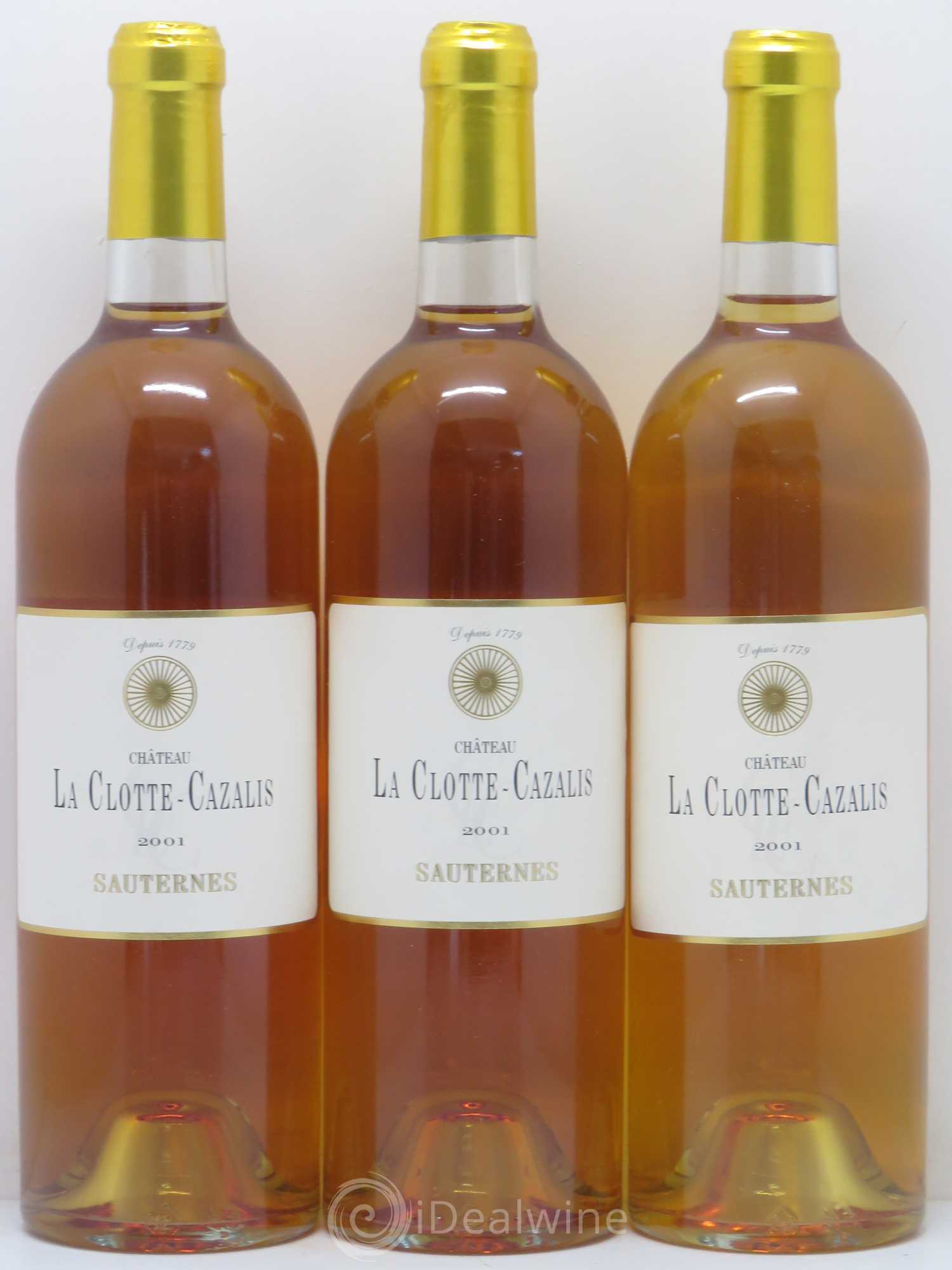 Bordeaux Château La Clotte Cazalis 2001 - Posten von 12 Flaschen - 2