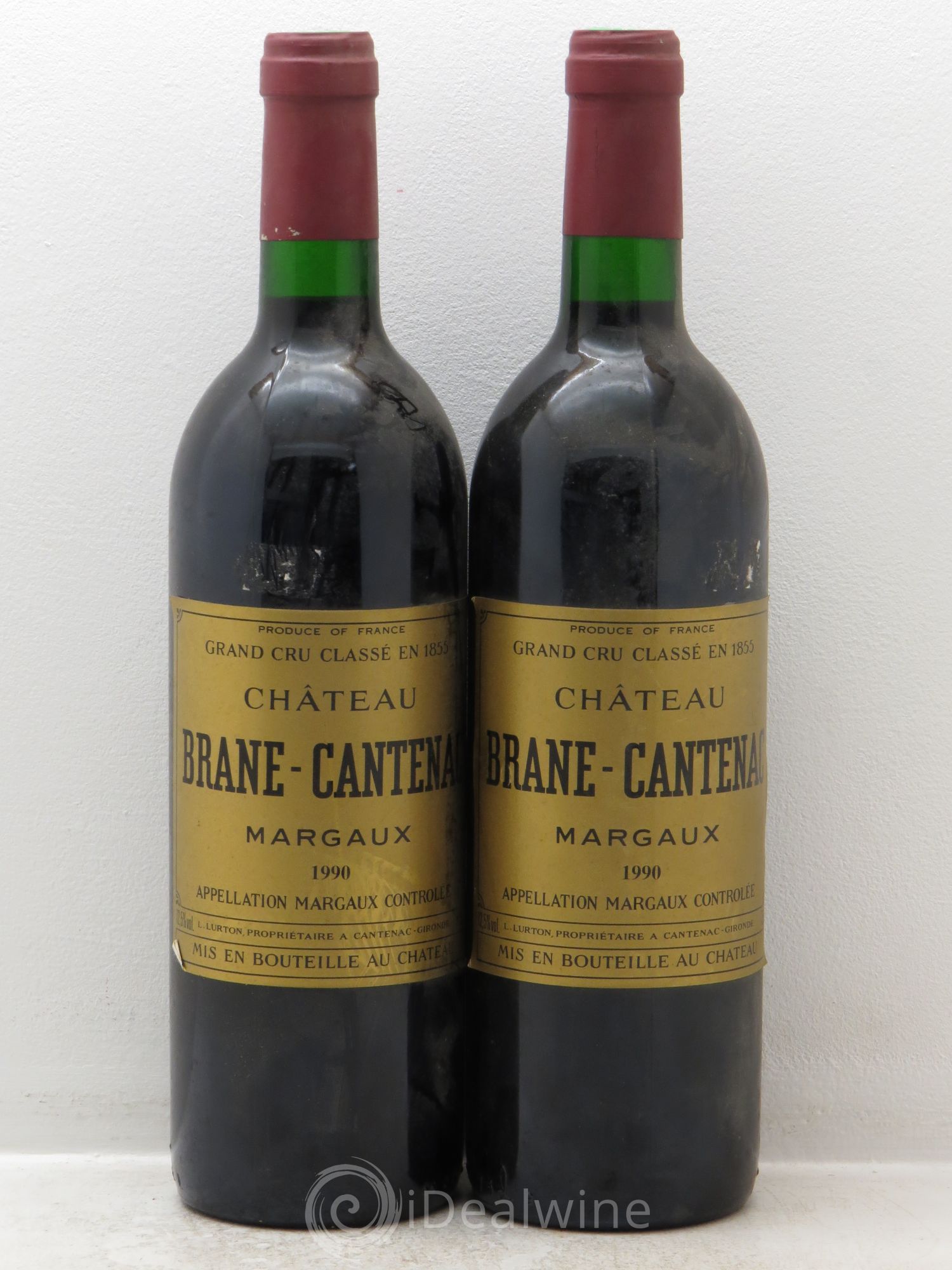 Château Brane Cantenac 2ème Grand Cru Classé 1990 - Lotto di 2 bottiglie - 0