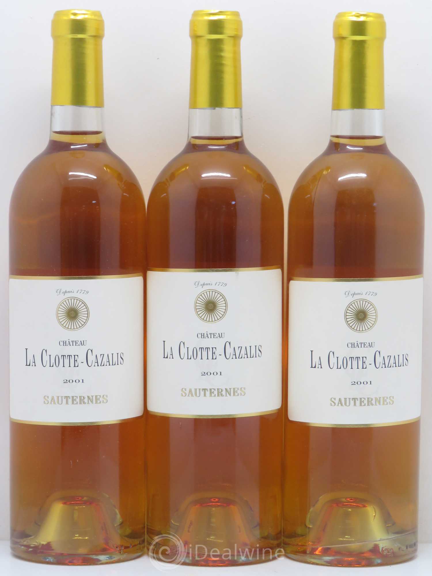 Bordeaux Château La Clotte Cazalis 2001 - Posten von 6 Flaschen - 2