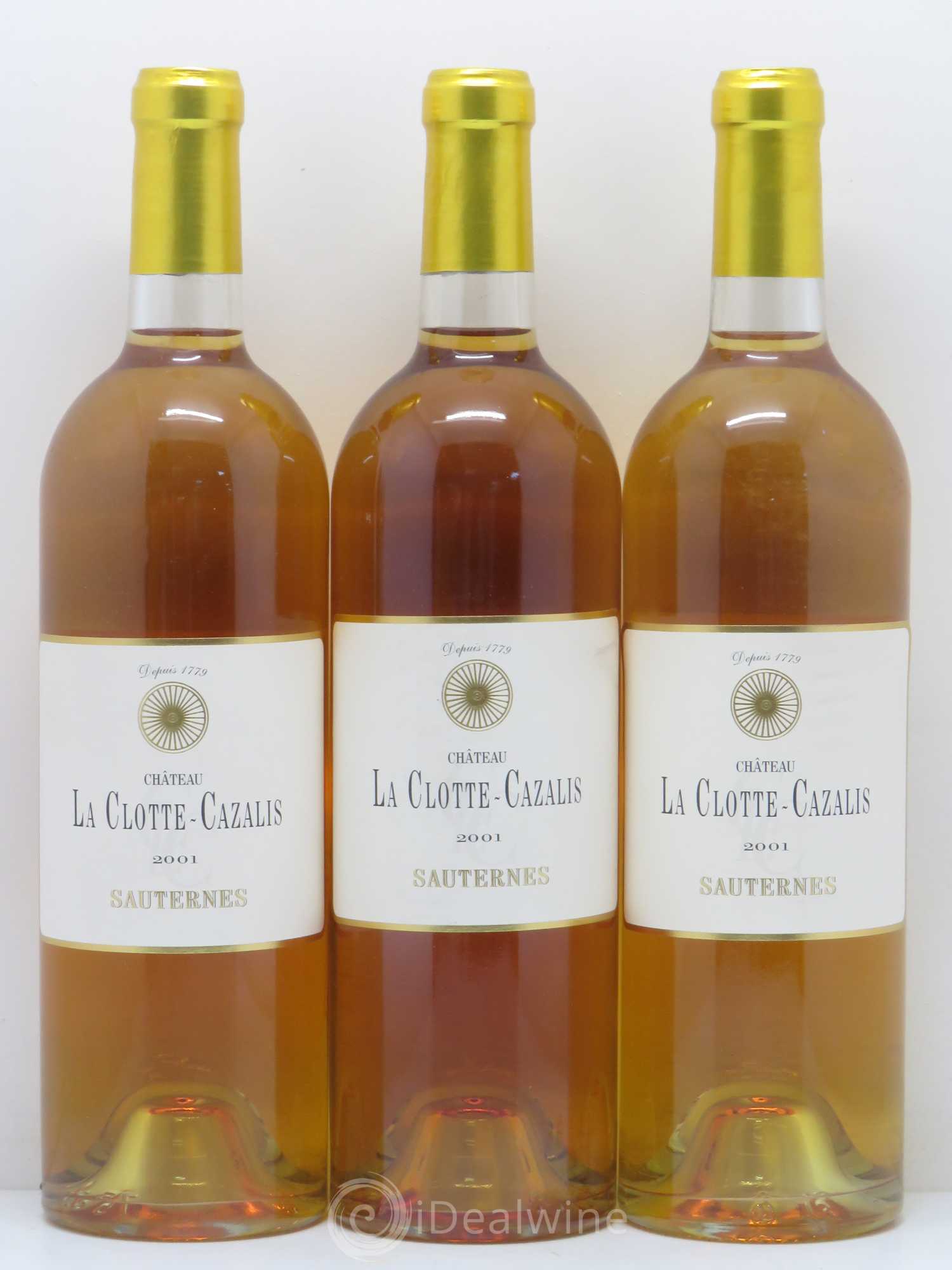 Bordeaux Château La Clotte Cazalis 2001 - Posten von 3 Flaschen - 0