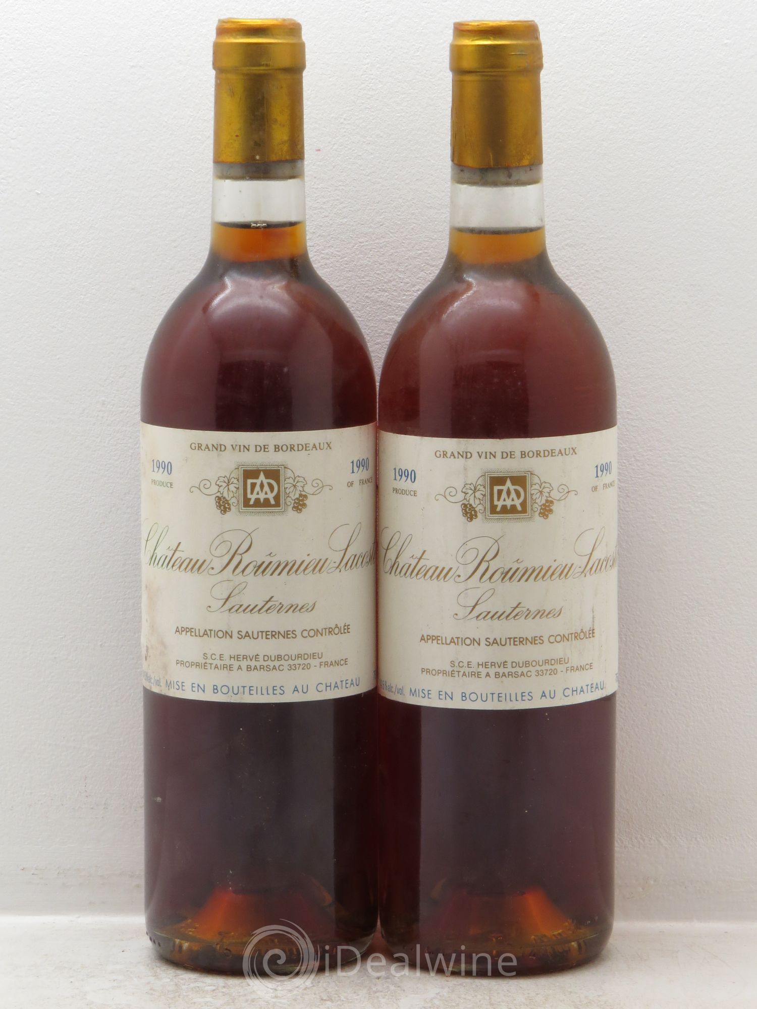 Château Roûmieu-Lacoste Cru Bourgeois 1990 - Lotto di 2 bottiglie - 0