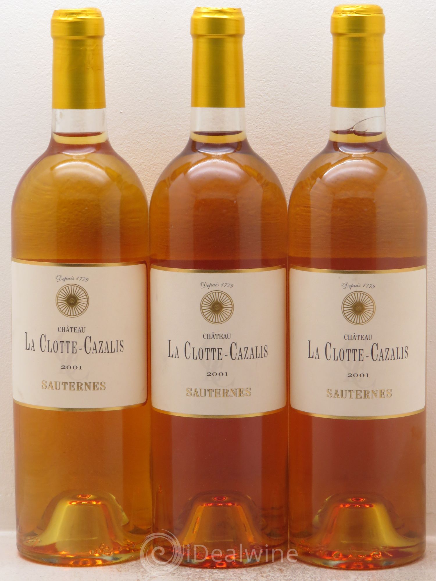 Château La Clotte-Cazalis 2001 - Lotto di 3 bottiglie - 0