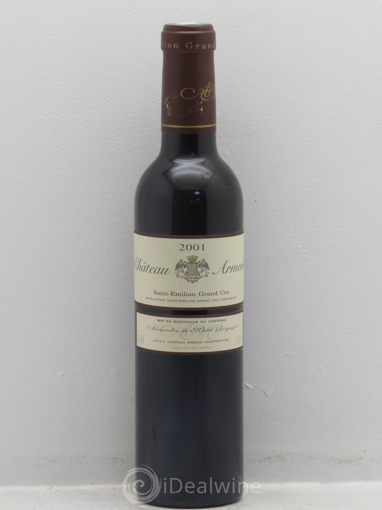 Château Armens Grand Cru 2001 - Lot de 1 demi bouteille - 0