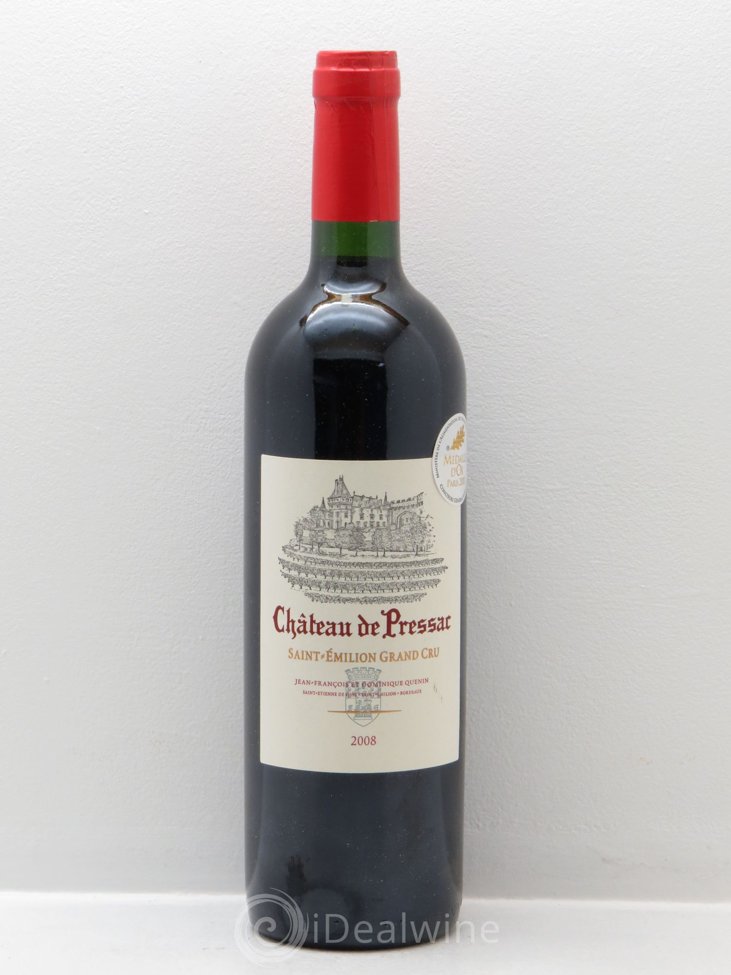 Château de Pressac Grand Cru Classé 2008 - Lot de 1 bouteille - 0