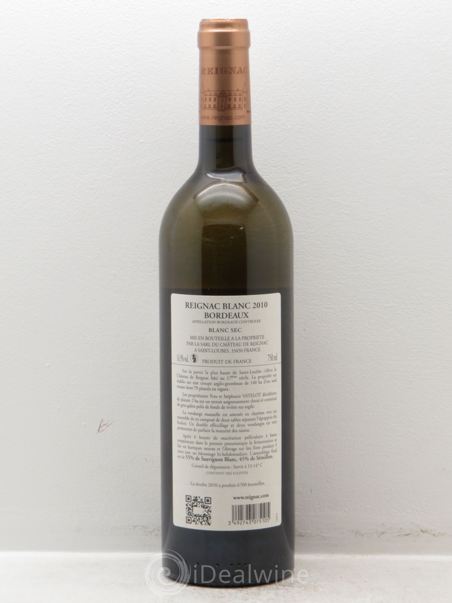 Château de Reignac 2010 - Lot de 1 bouteille - 1