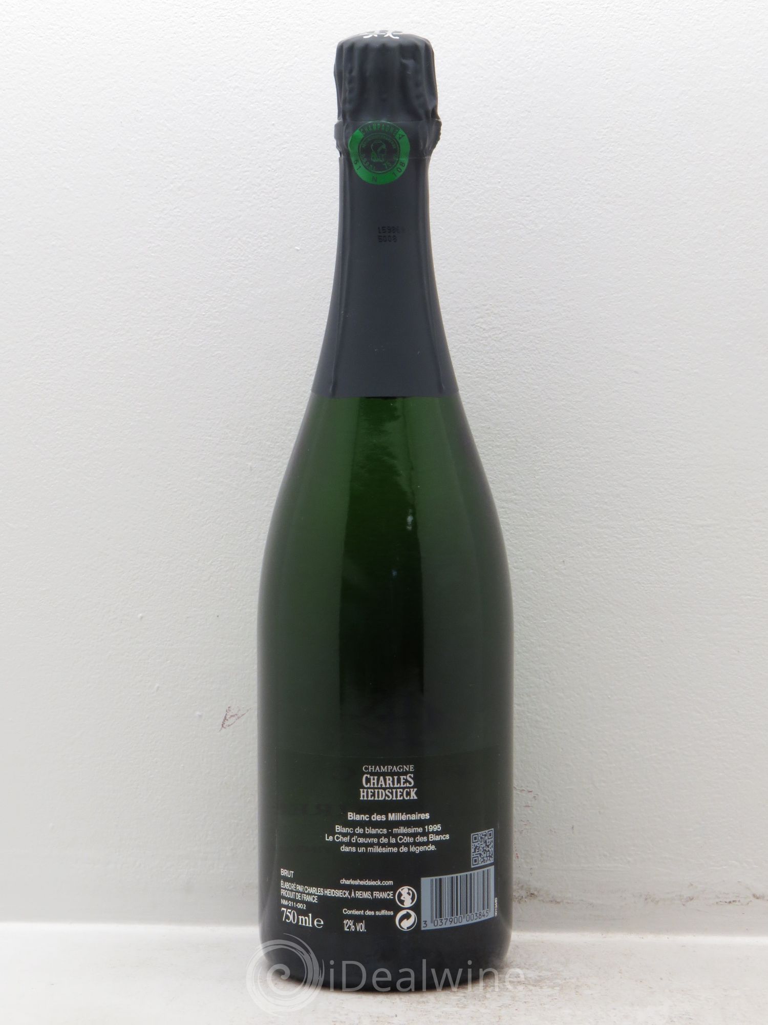 Blanc de Blancs Blanc des Millénaires Brut Charles Heidsieck 1995 - Lot de 1 bouteille - 1