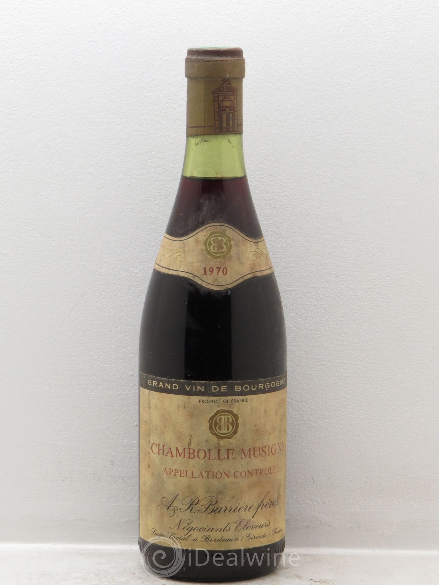 Chambolle-Musigny Barrières Frères 1970 - Lot de 1 bouteille - 0
