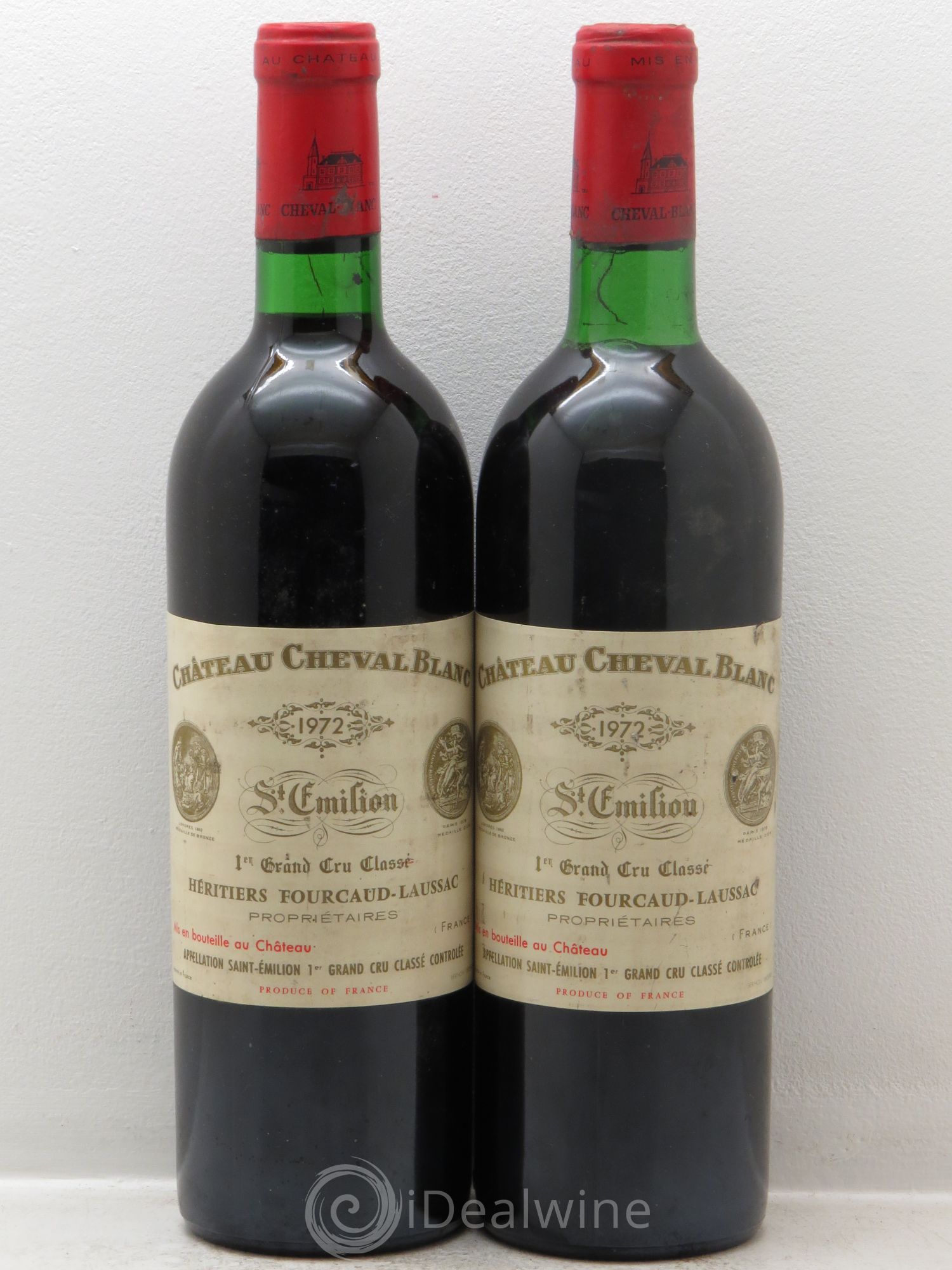 Château Cheval Blanc 1er Grand Cru Classé A 1972 - Lot de 2 bouteilles - 0
