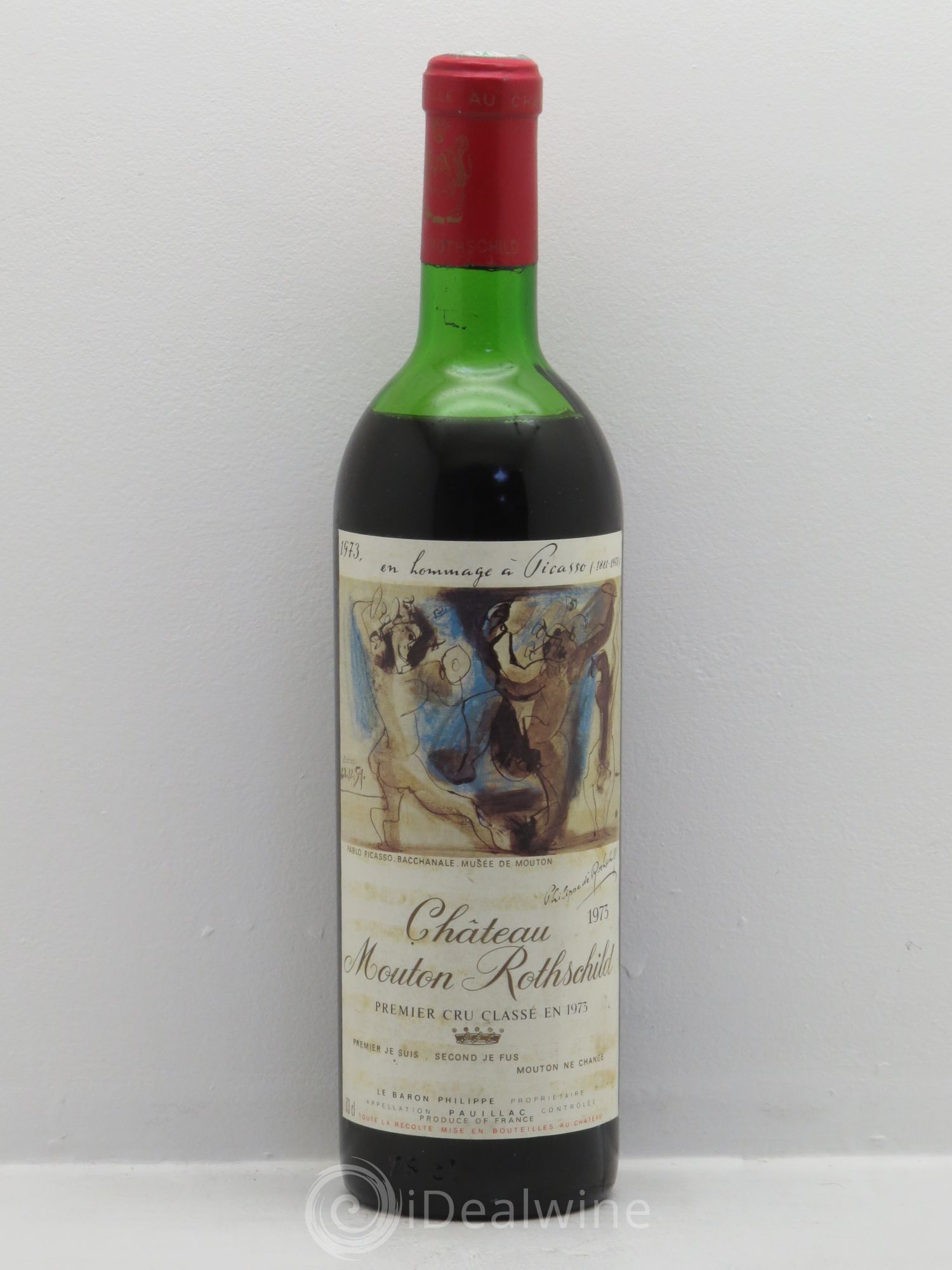 Château Mouton Rothschild 1er Grand Cru Classé 1973 - Lot de 1 bouteille - 0