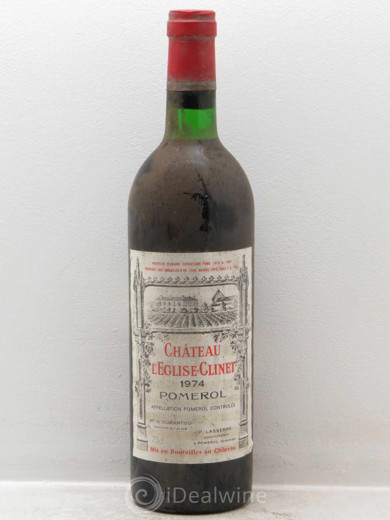 Château l' Église Clinet 1974 - Lot de 1 bouteille - 0