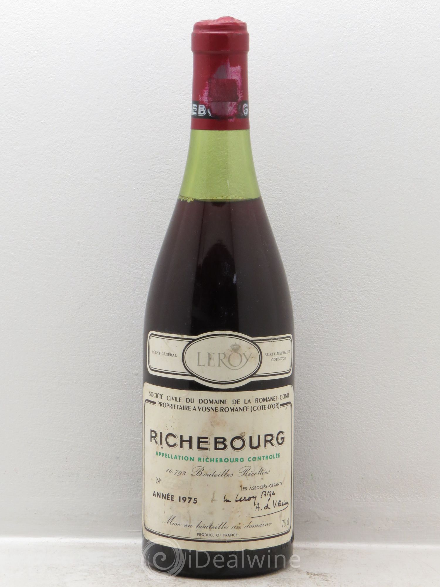 Richebourg Grand Cru Domaine de la Romanée-Conti 1975 - Lot de 1 bouteille - 0