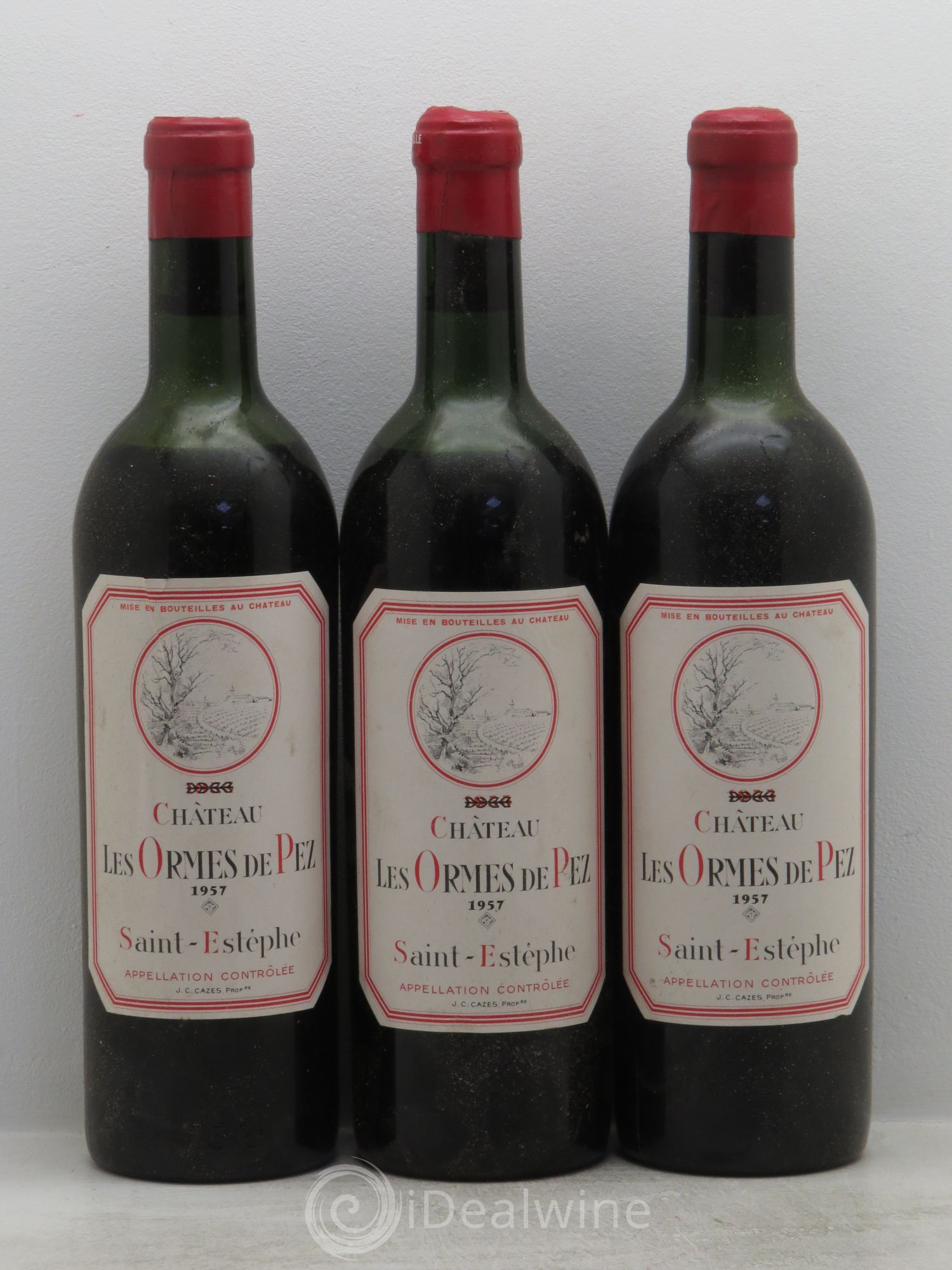Château les Ormes de Pez 1957 - Lot de 3 bouteilles - 0