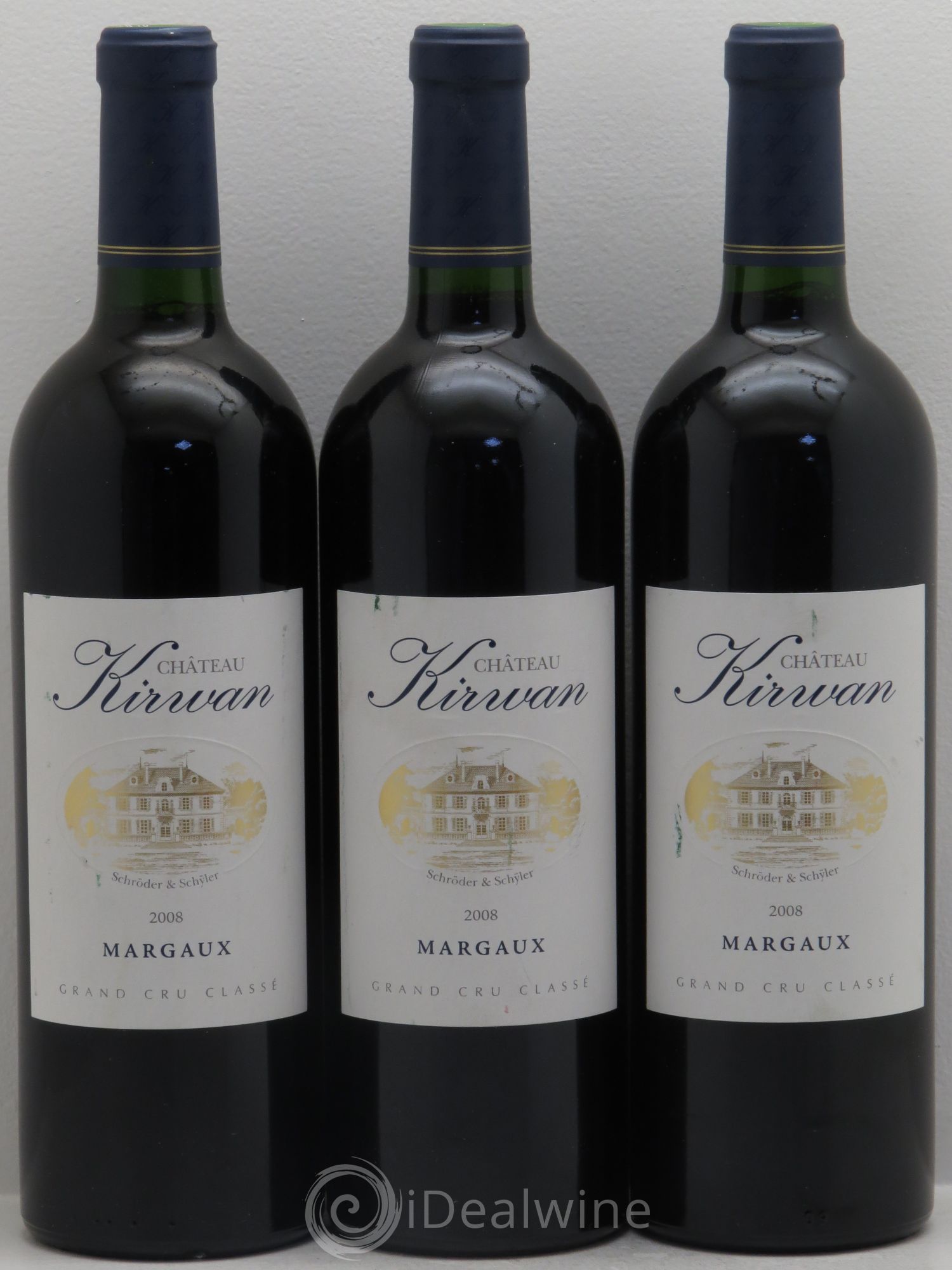 Château Kirwan 3ème Grand Cru Classé 2008 - Lot de 3 bouteilles - 0