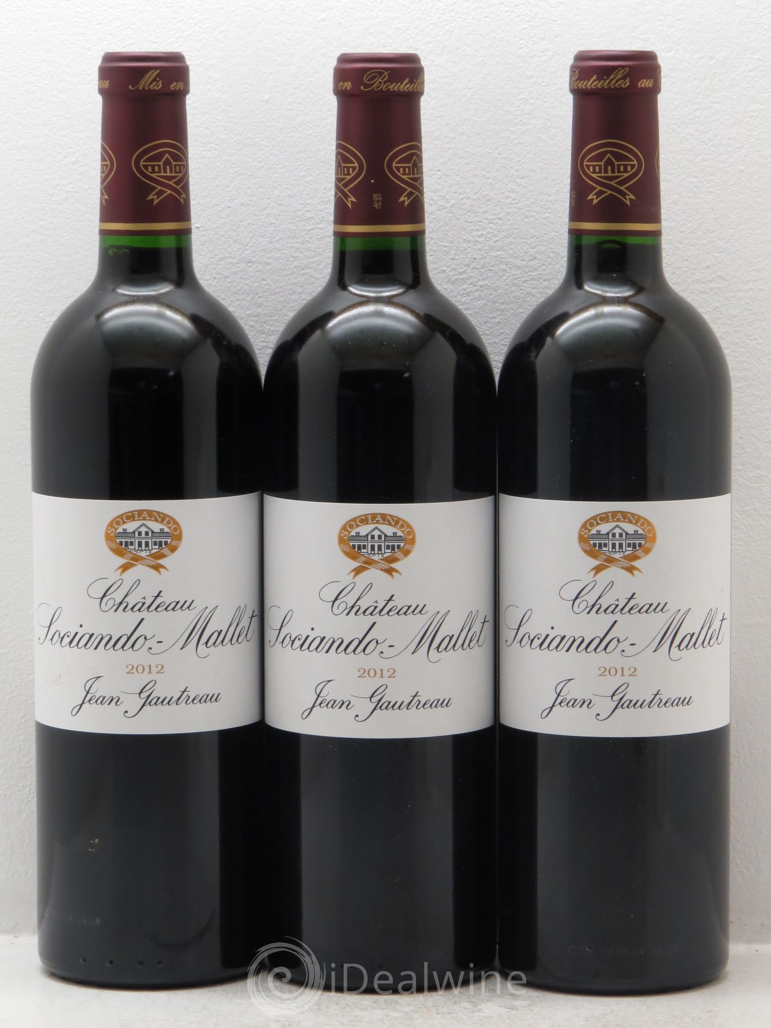 Château Sociando Mallet 2012 - Lot de 3 bouteilles - 0