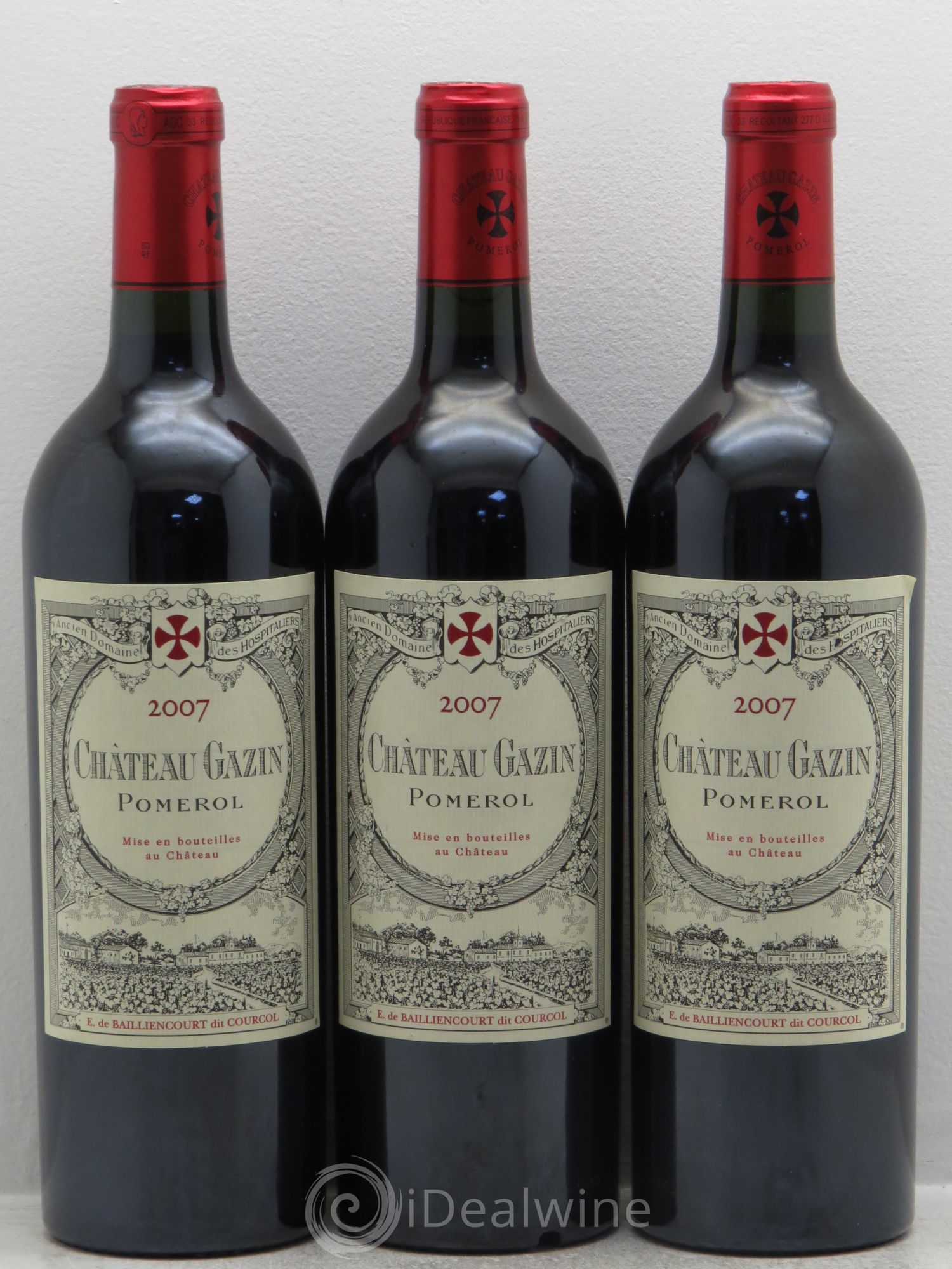 Château Gazin 2007 - Lot de 3 bouteilles - 0