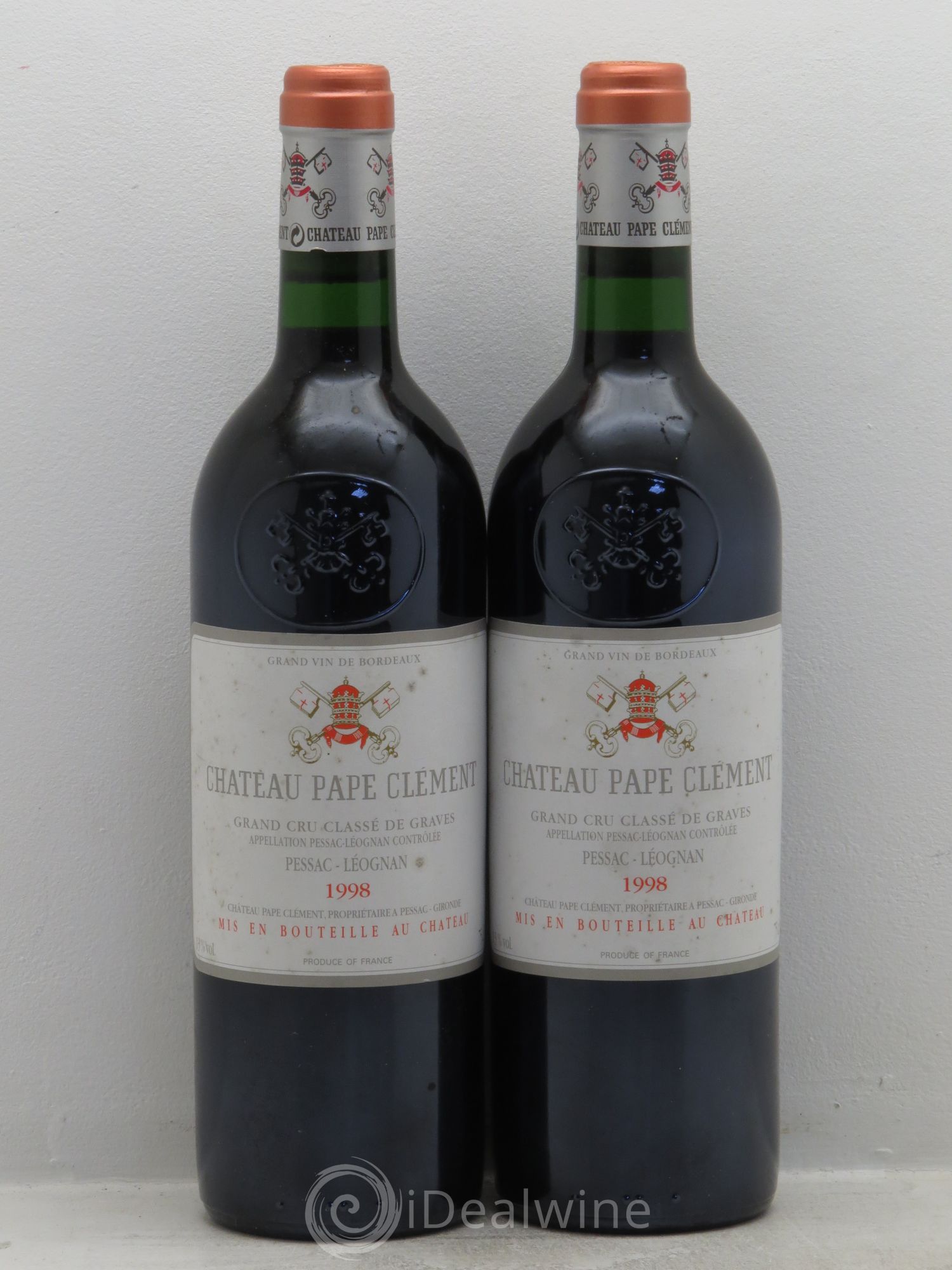 Château Pape Clément Cru Classé de Graves 1998 - Lot de 2 bouteilles - 0