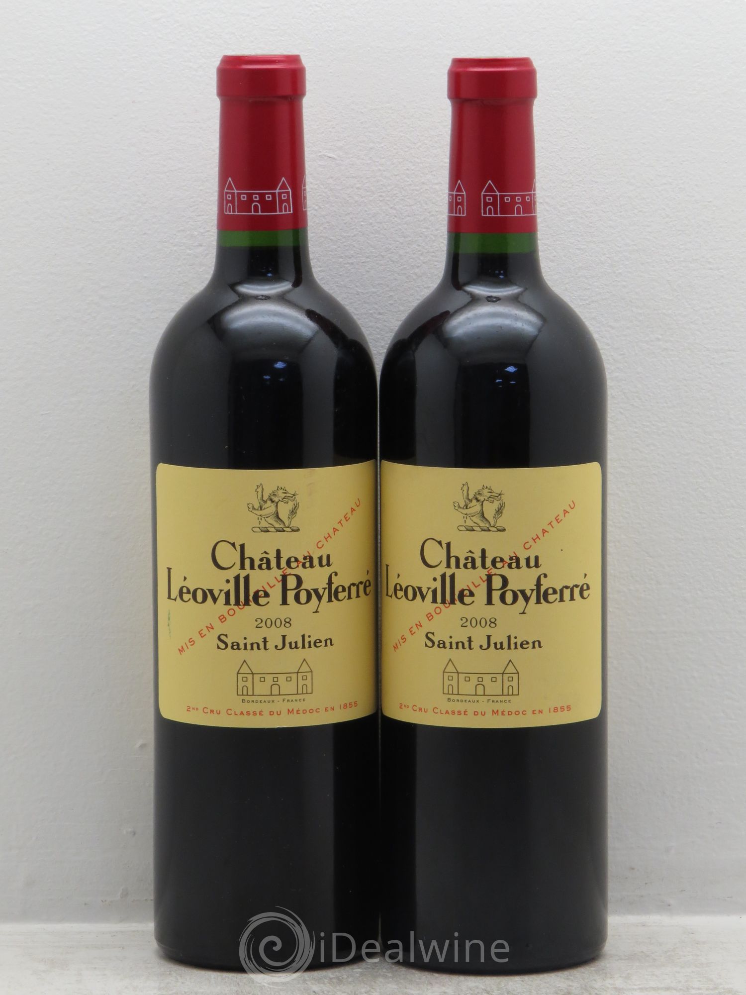 Château Léoville Poyferré 2ème Grand Cru Classé 2008 - Lot de 2 bouteilles - 0