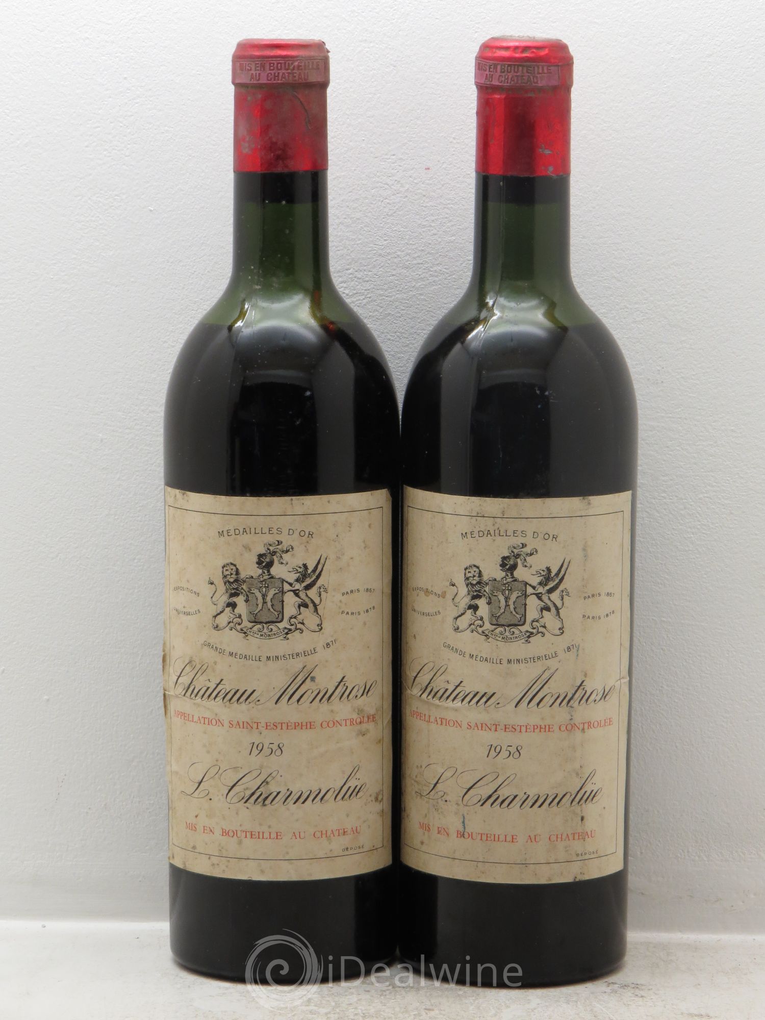 Château Montrose 2ème Grand Cru Classé 1958 - Lot de 2 bouteilles - 0