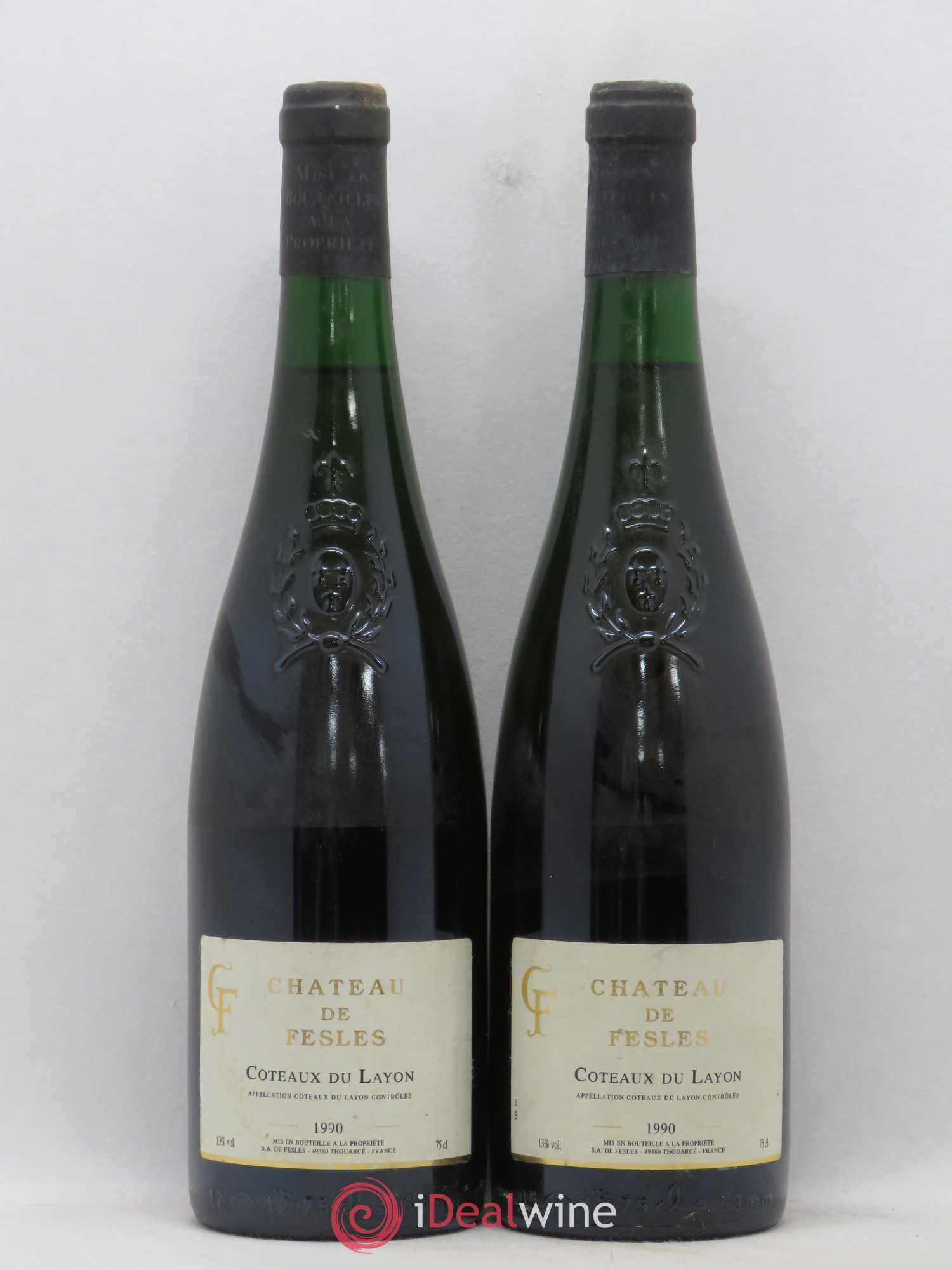 Coteaux du Layon Château de Fesles 1990 - Lotto di 2 bottiglie - 0