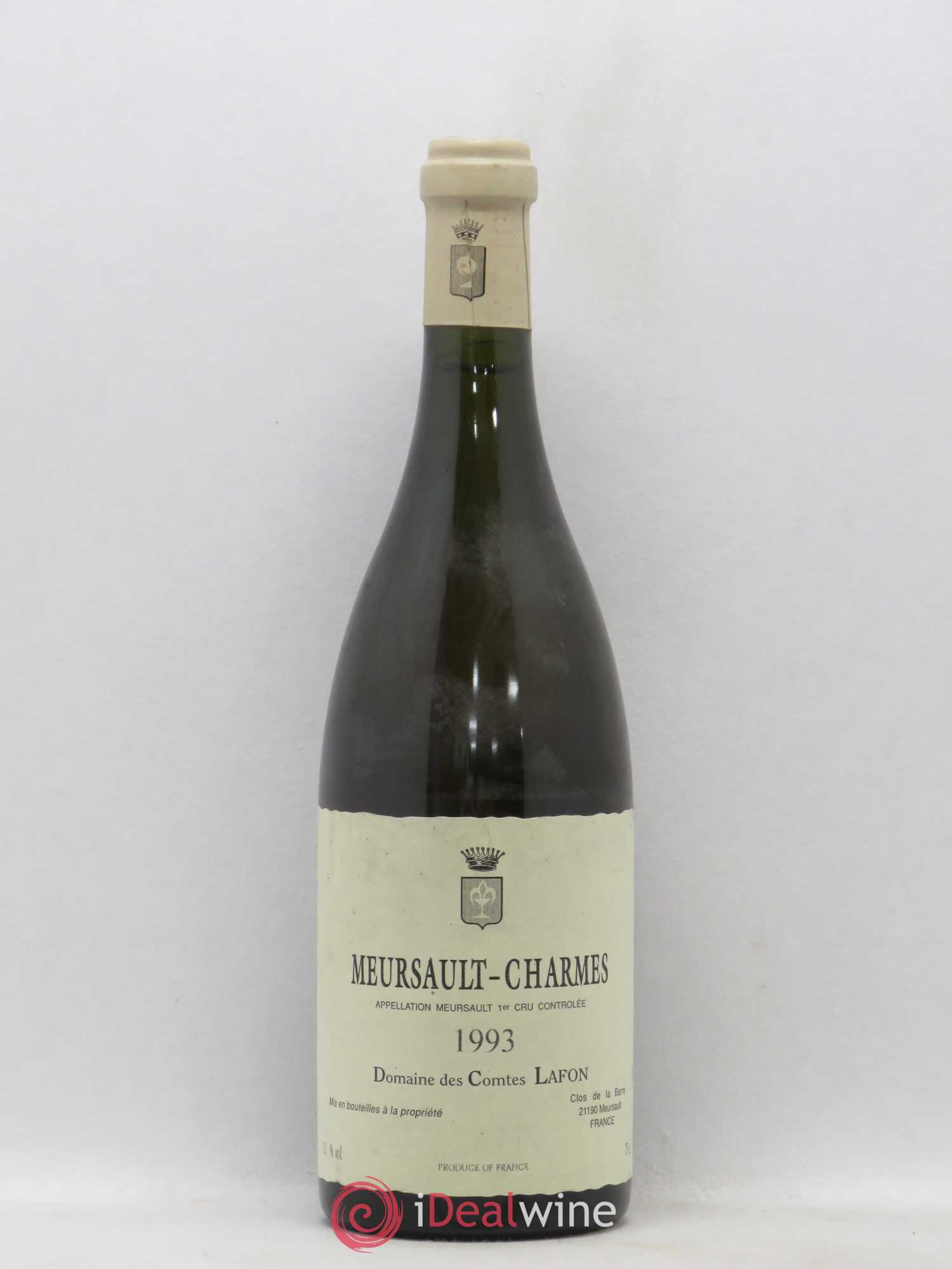 Meursault 1er Cru Charmes Comtes Lafon (Domaine des) 1993 - Lot de 1 bouteille - 0