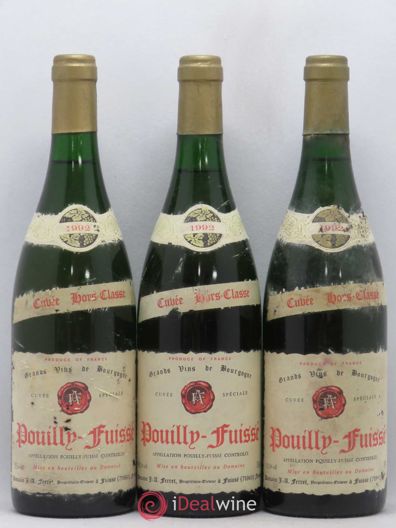Pouilly-Fuissé Cuvée Spéciale hors classe Ferret 1992 - Posten von 3 Flaschen - 0